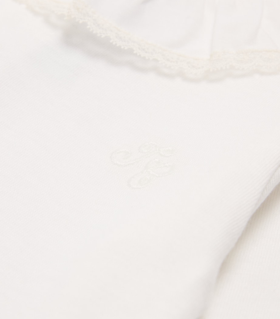Tartine et Chocolat Cotton Embroidered Bodysuit (3-36 Months) Nacre Image 3