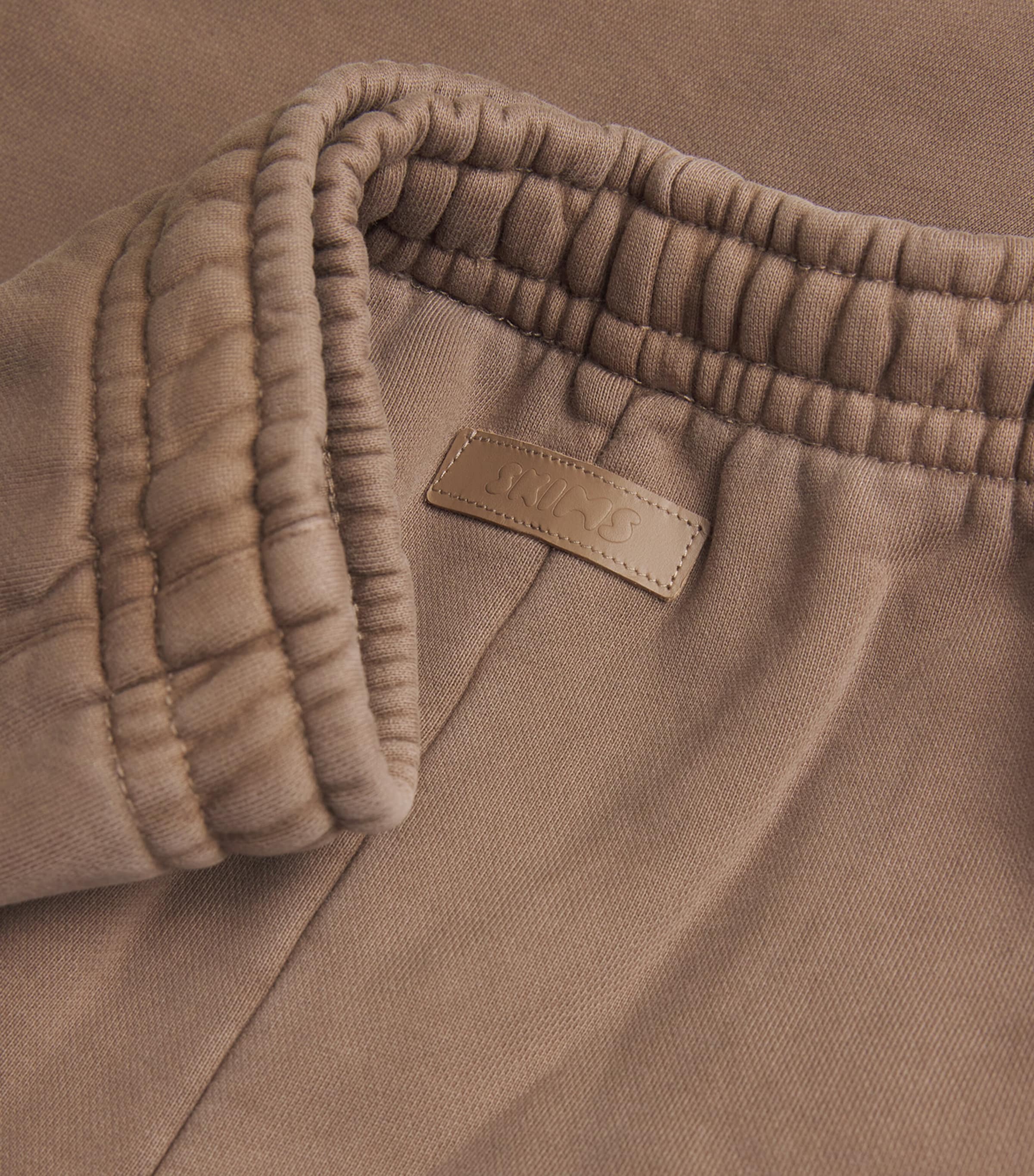 Cotton Fleece Straight Sweatpants TRUFFLE Image 5