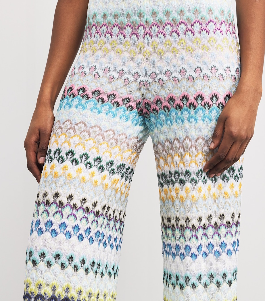 Crocheted Wide-Leg Trousers S507H MULTI Image 6