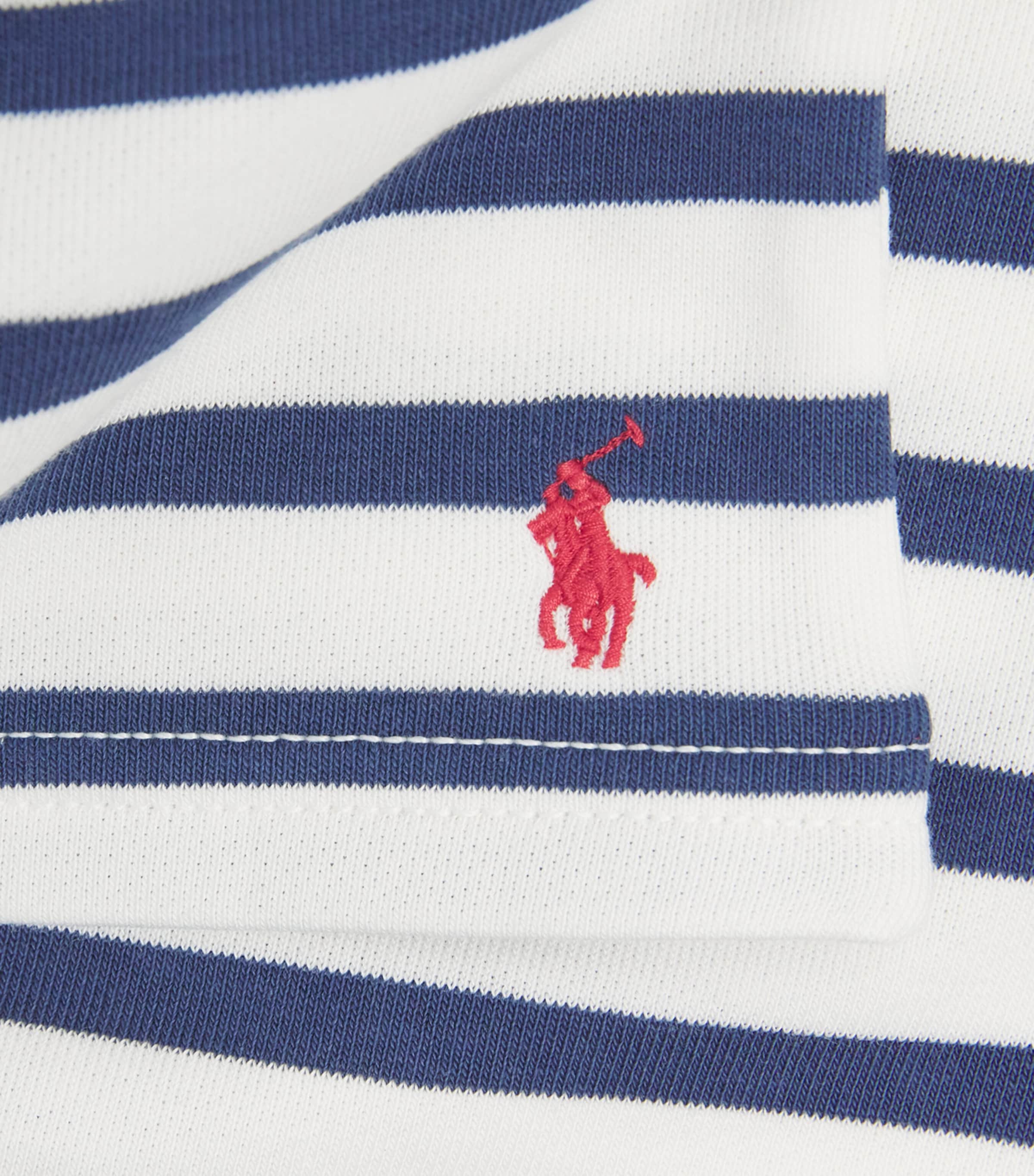 Ralph Lauren Kids Cotton-Blend Striped Drawstring Shorts (6-14 Years) White/navy Image 3