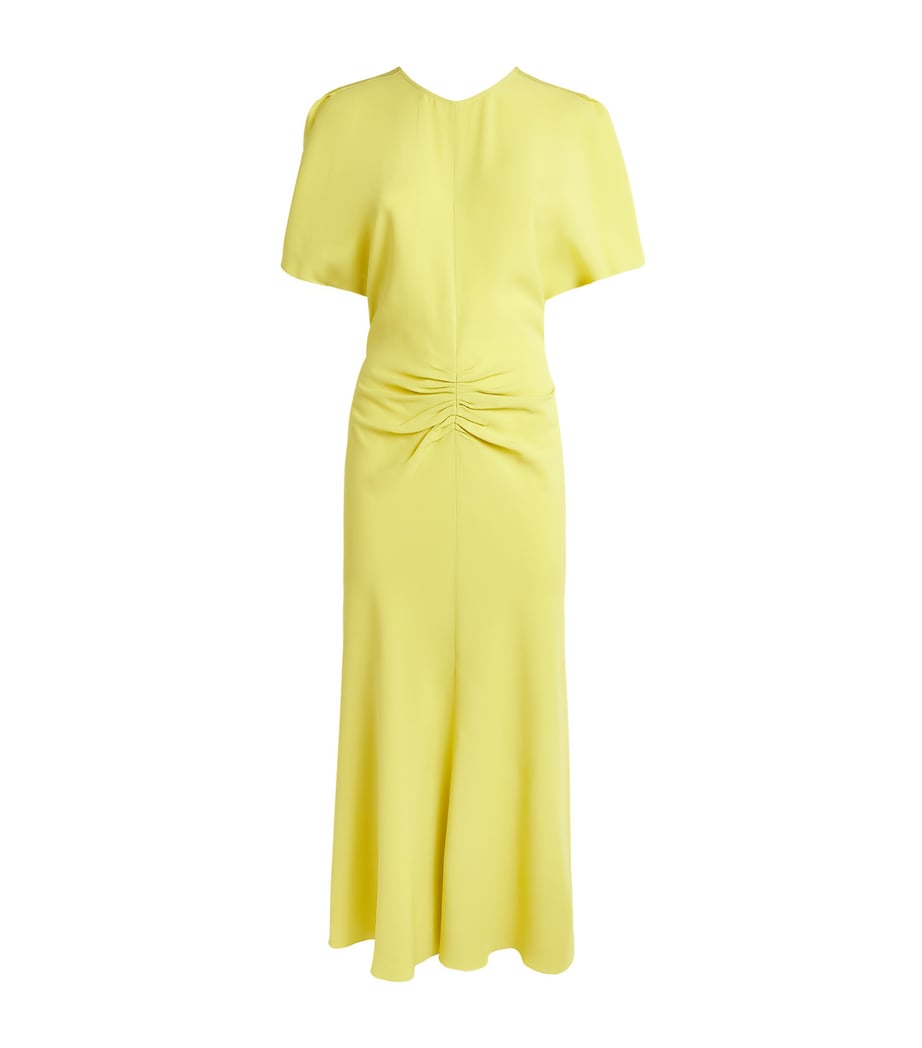 Victoria Beckham Womens Cady Bela Midi Dress Chartreuse Image 1