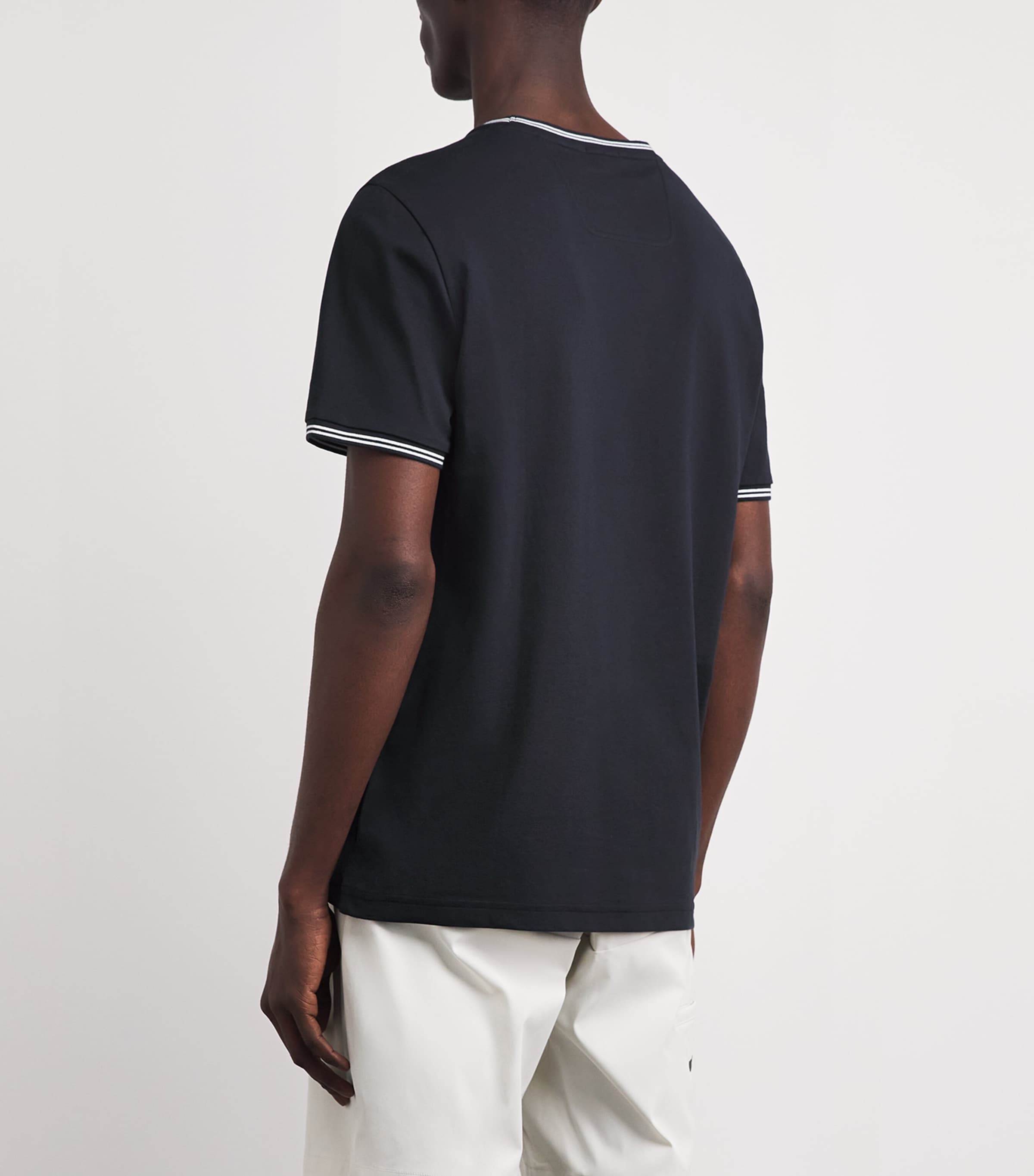 BOSS Mens Stretch-Cotton Logo T-Shirt Dark Image 5