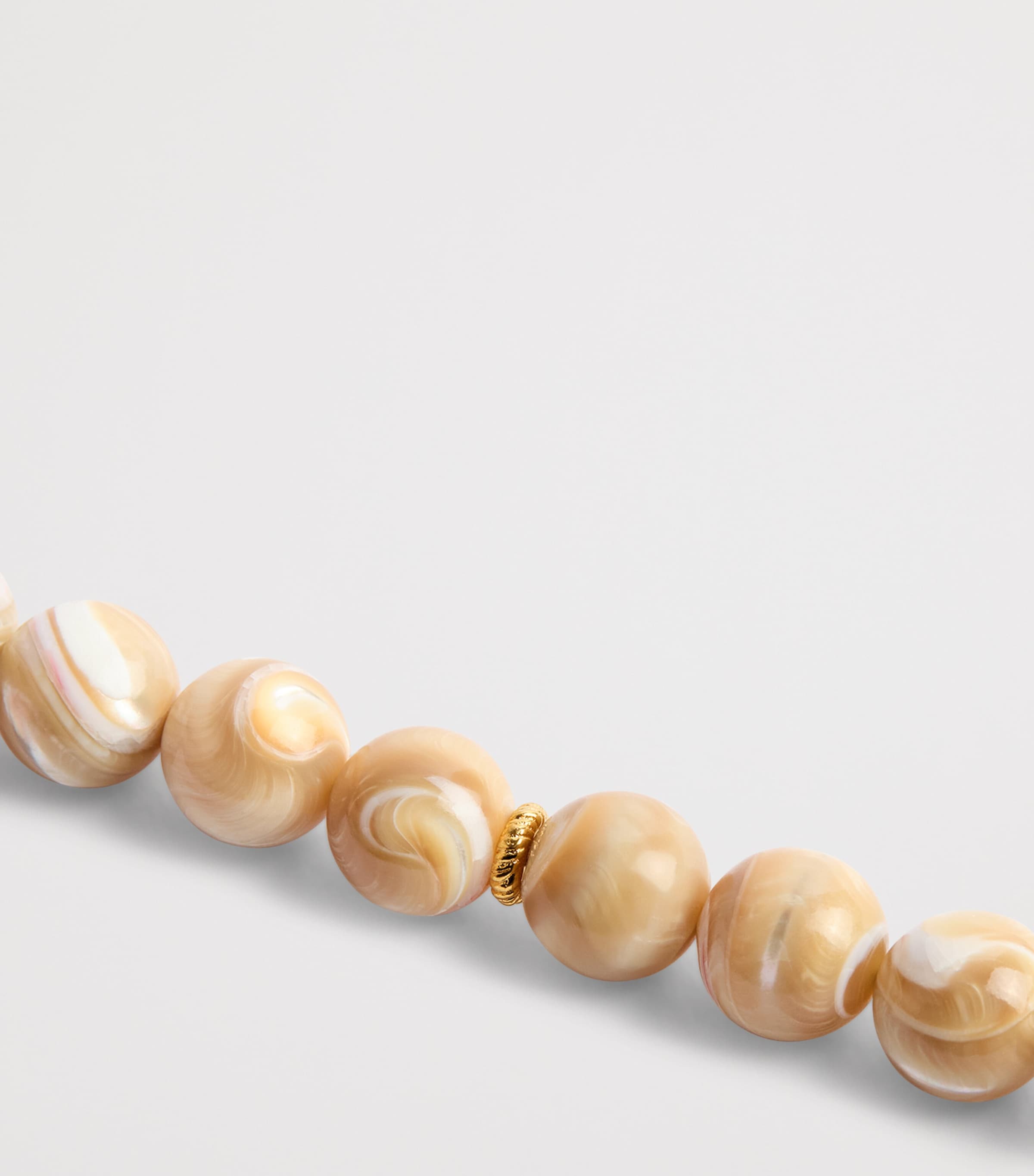 Anni Lu Gold-Plated Beaded Jetset Bracelet Cream Image 3