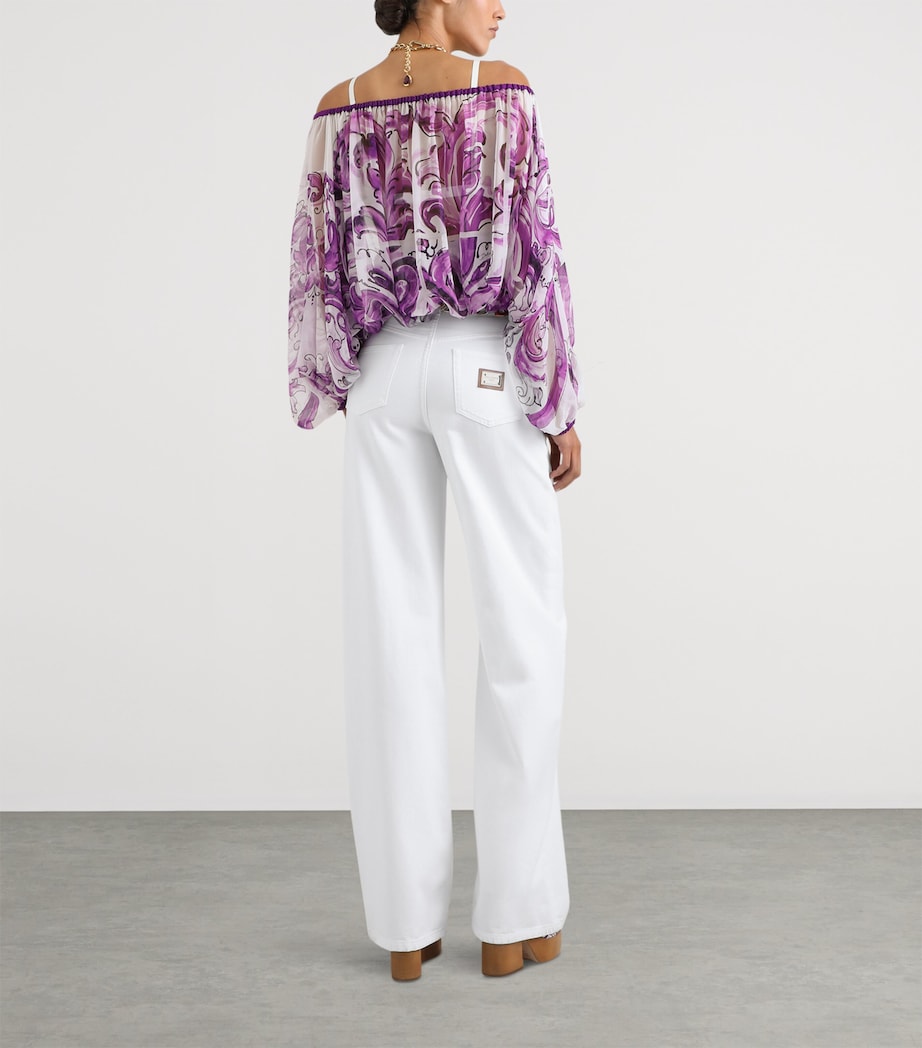 Silk Majolica Print Blouse HP5DQ-MIX MAIOLICA L Image 3