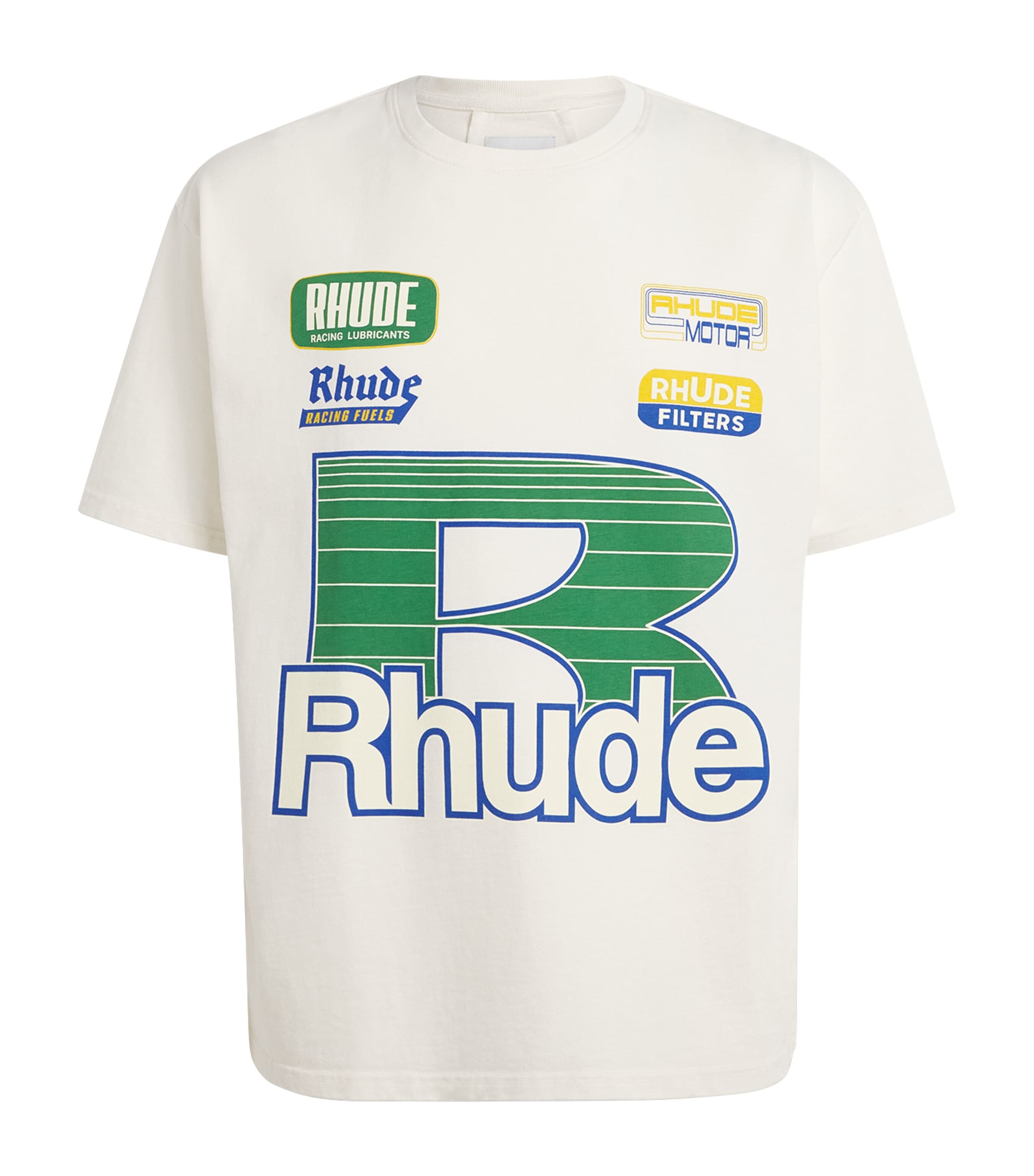 Rhude Racing Tree Rhude White Cotton Roadway Racing T-Shirt | Harrods UK
