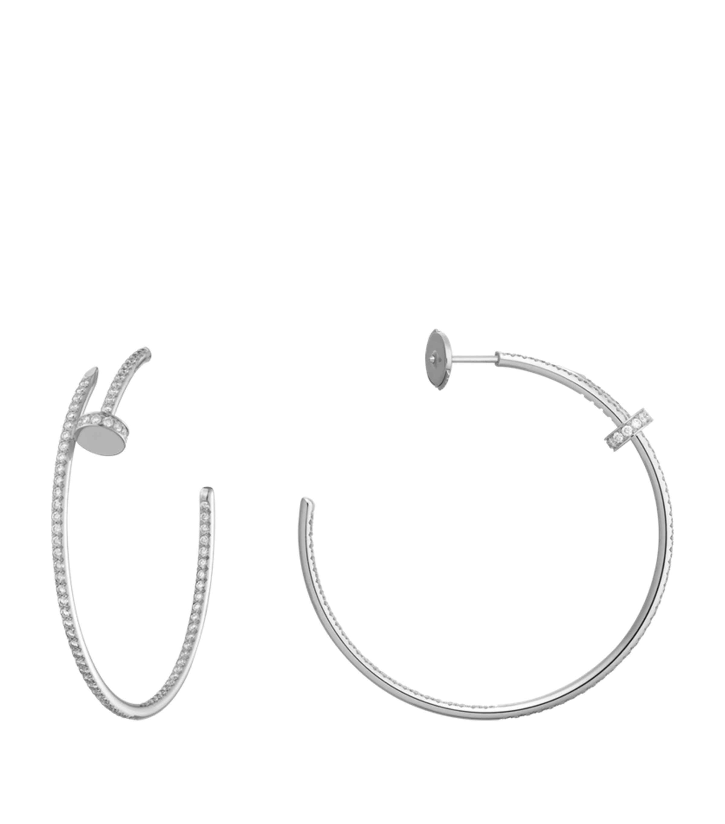 Cartier White Gold and Diamond Juste Un Clou Hoop Earrings White Gold Image 2
