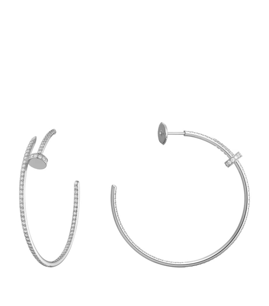 Cartier White Gold and Diamond Juste Un Clou Hoop Earrings White Gold Image 2