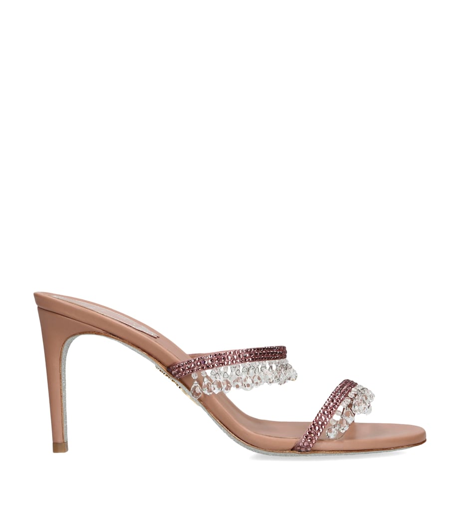 Satin Chandelier Heeled Mules 80 PALE PINK Image 1