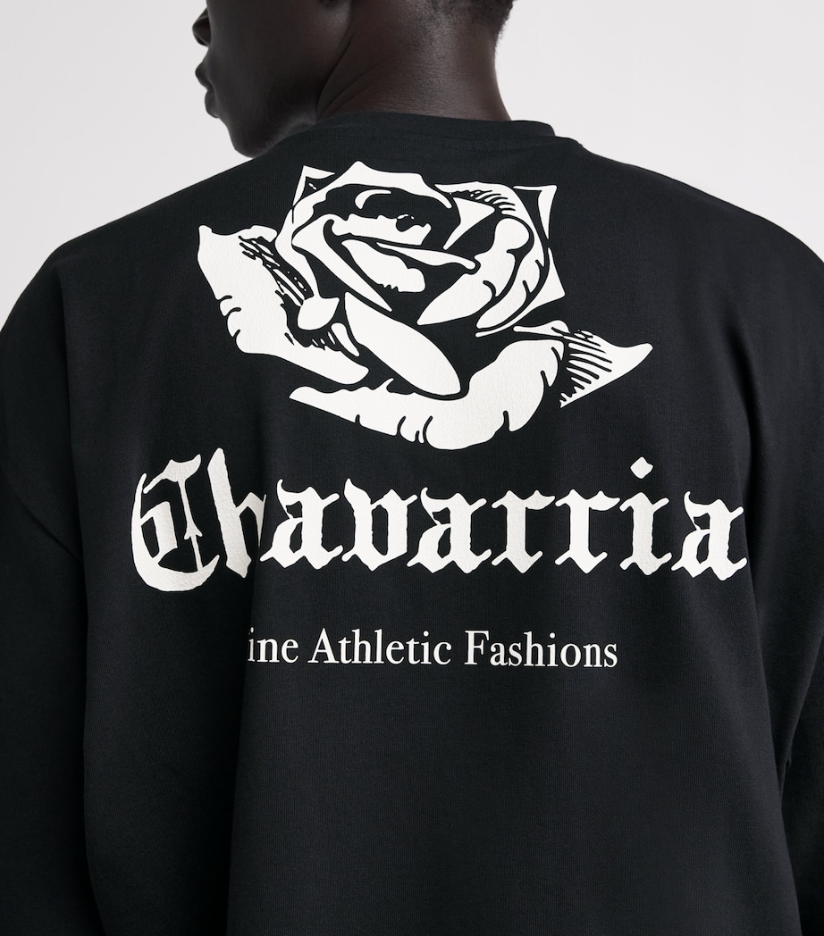 Willy Chavarria Mens x adidas Originals Logo T-Shirt Black Image 3