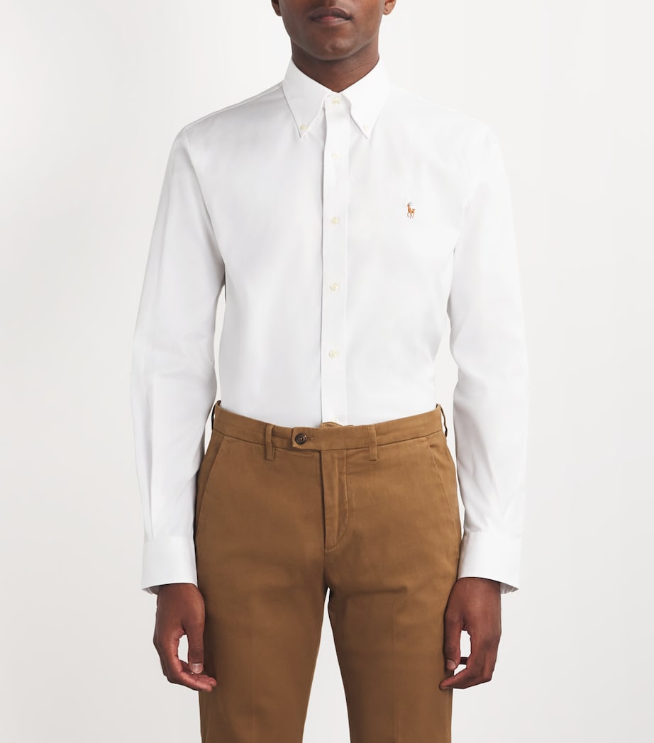 Polo Pony Custom Fit Shirt WHITE Image 3