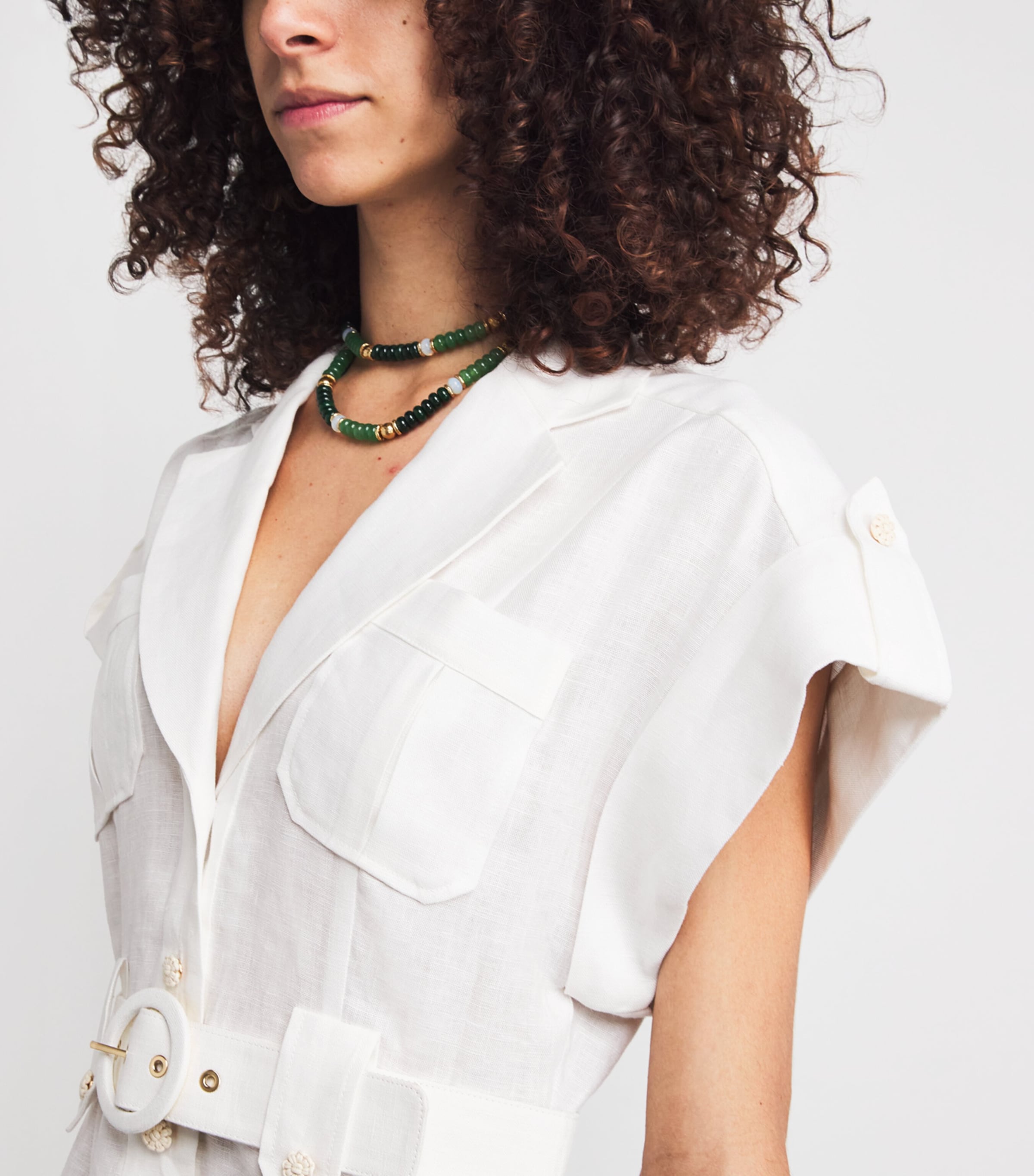 Linen Awaken Mini Dress IVORYIVO Image 4