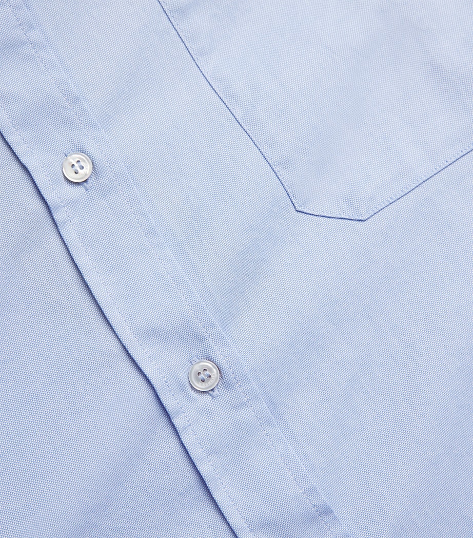 Cotton Long-Sleeve Shirt LIGHT BLUE Image 5