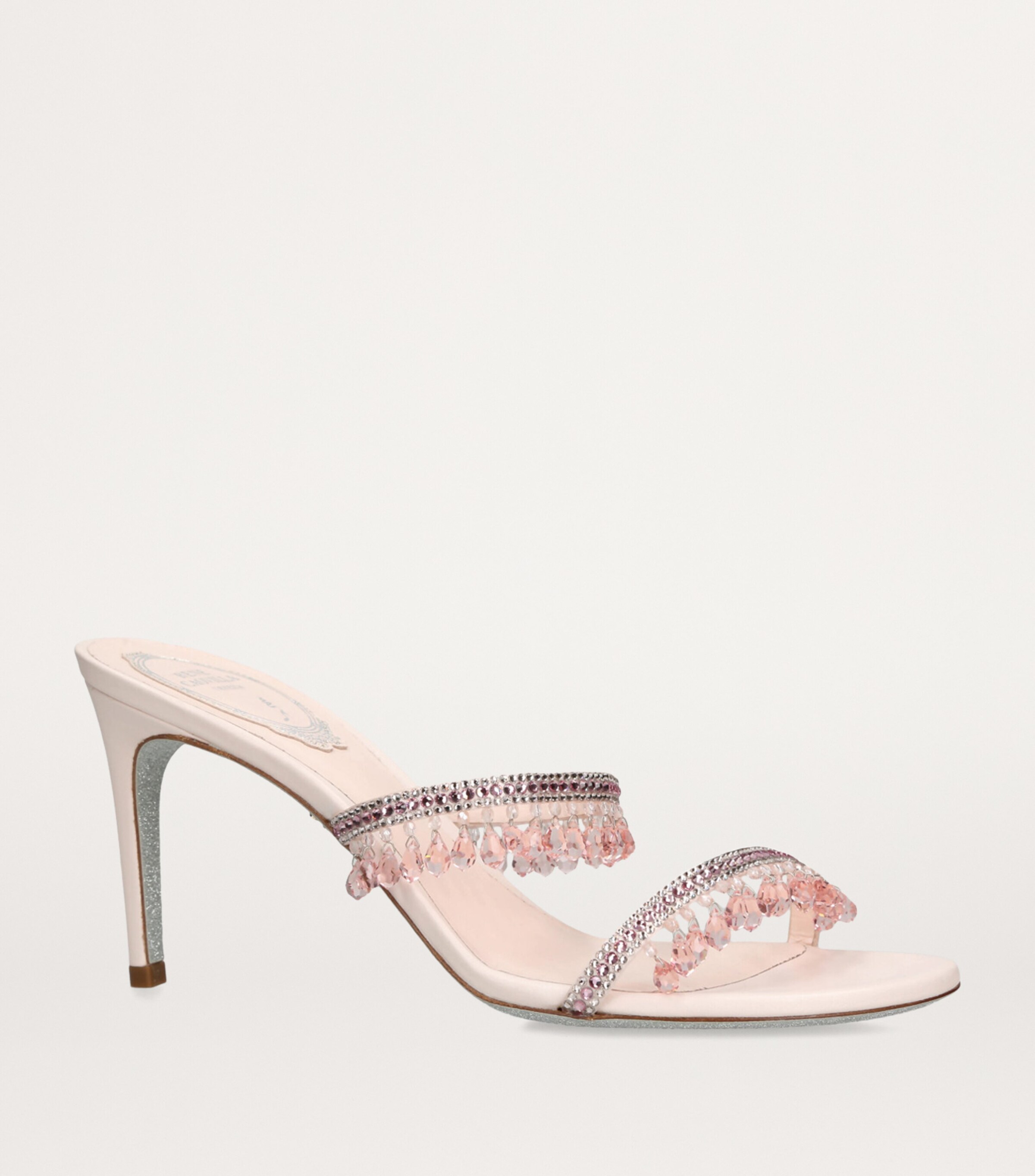 Embellished Chandelier Mules 80 PALE PINK Image 3