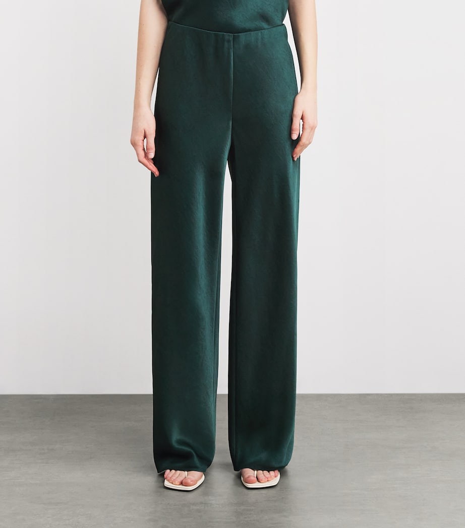 Satin High-Waist Fluid Trousers 377JUN Image 3