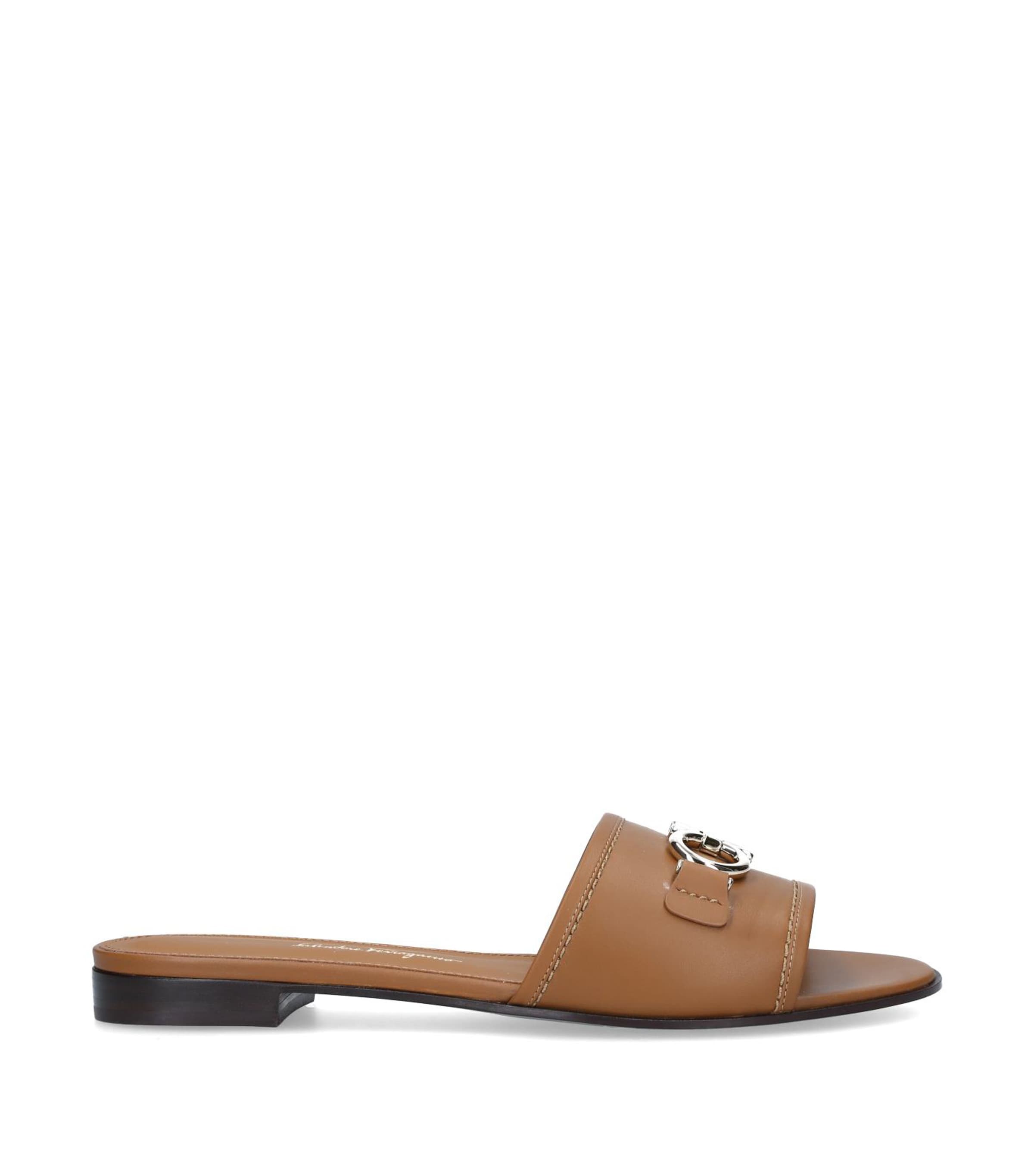 Salvatore Ferragamo Leather Rhodes Sandals | Harrods UK