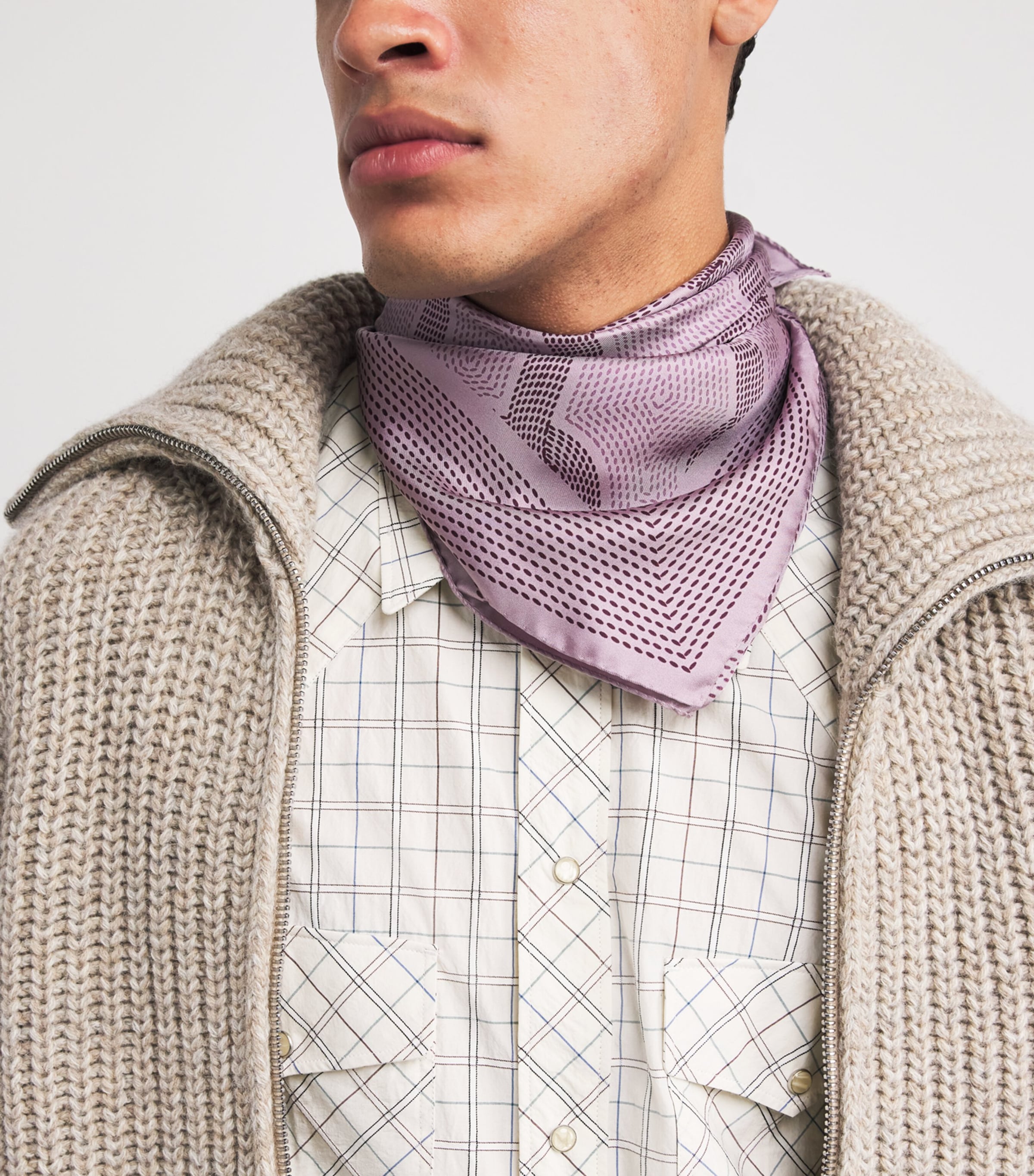 Cotton Check Western Shirt OFF WHI/MULT MU354 Image 6