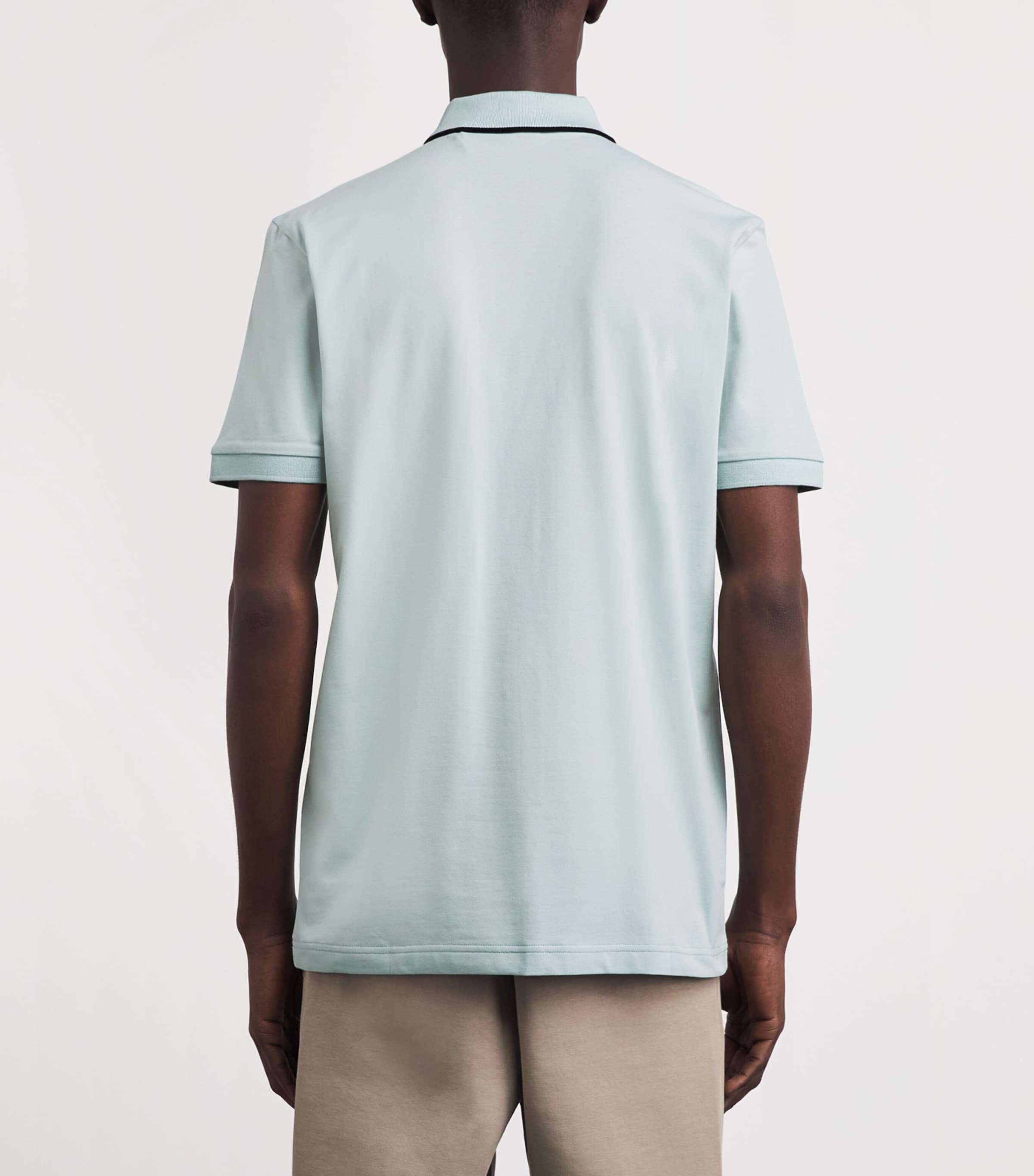 BOSS Mens Stretch-Cotton Logo Polo Shirt Image 5