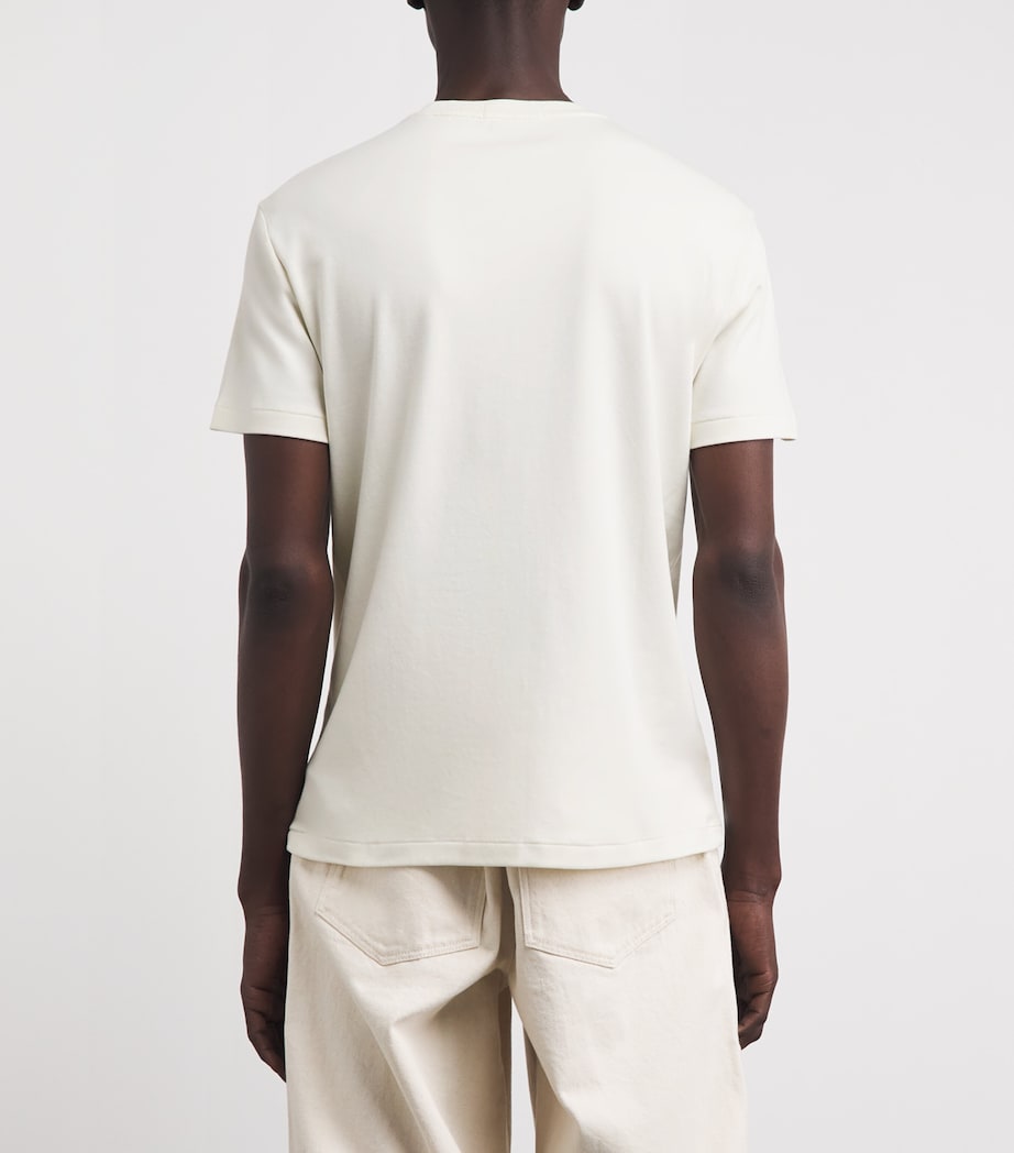 Polo Ralph Lauren Mens Pima Cotton Polo Pony T-Shirt Pale Cream Image 5