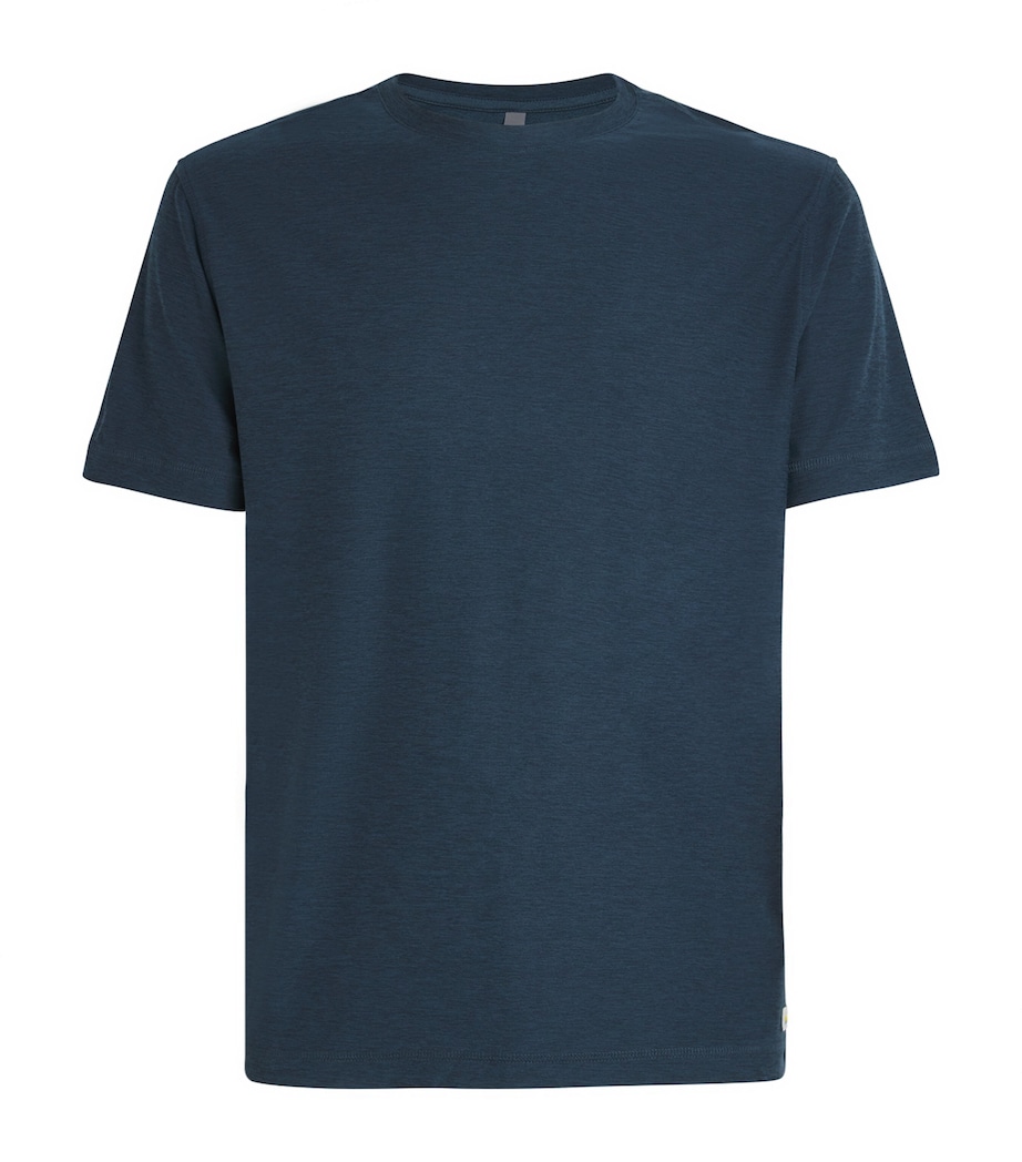 VUORI Mens Strato Tech T-Shirt Navy Heather Hnv Image 1