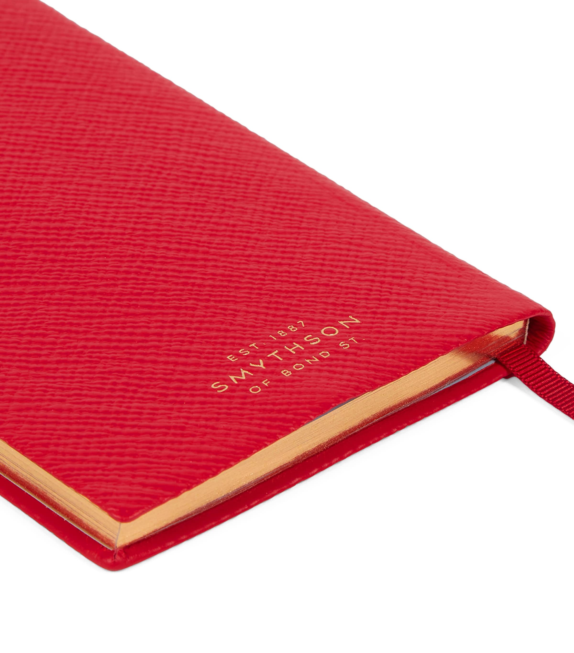 Panama Leather Weekly Diary 2026 SCARLET RED Image 6