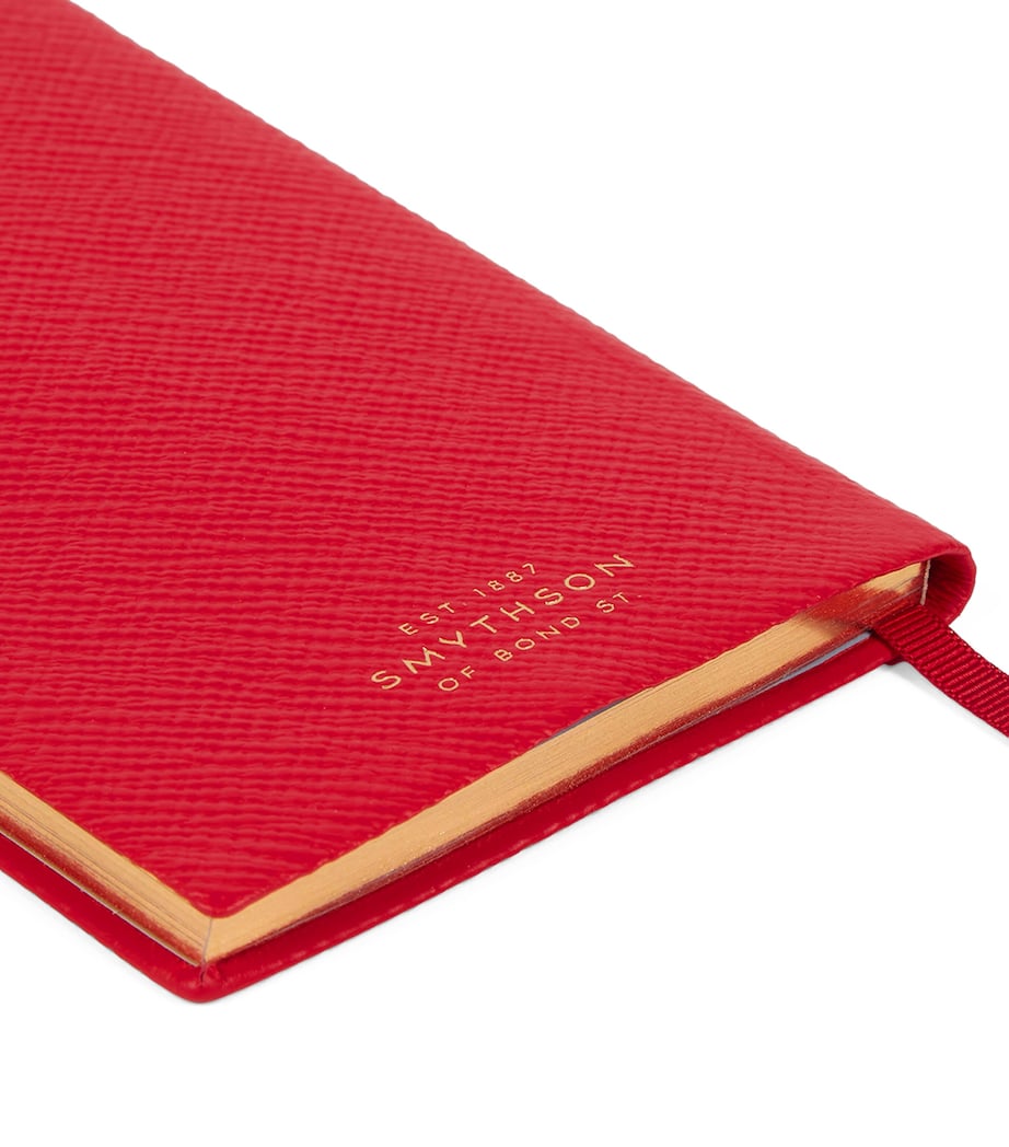 Panama Leather Weekly Diary 2026 SCARLET RED Image 6