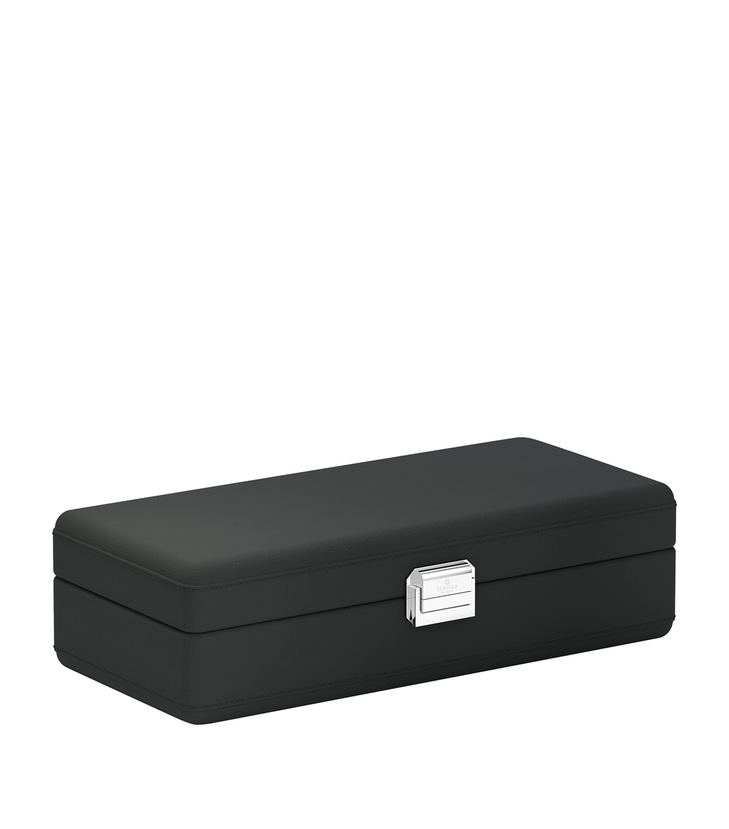 Scatola Del Tempo Leather Valigetta 4 Watch Travel Case Slate Grey Image 1