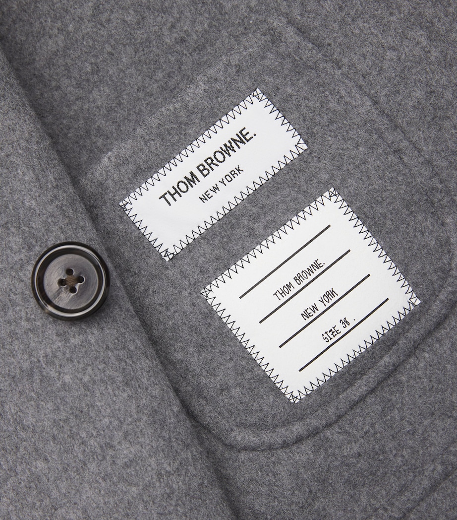 Wool-Cashmere High-Neck Overcoat MED GREY Image 5