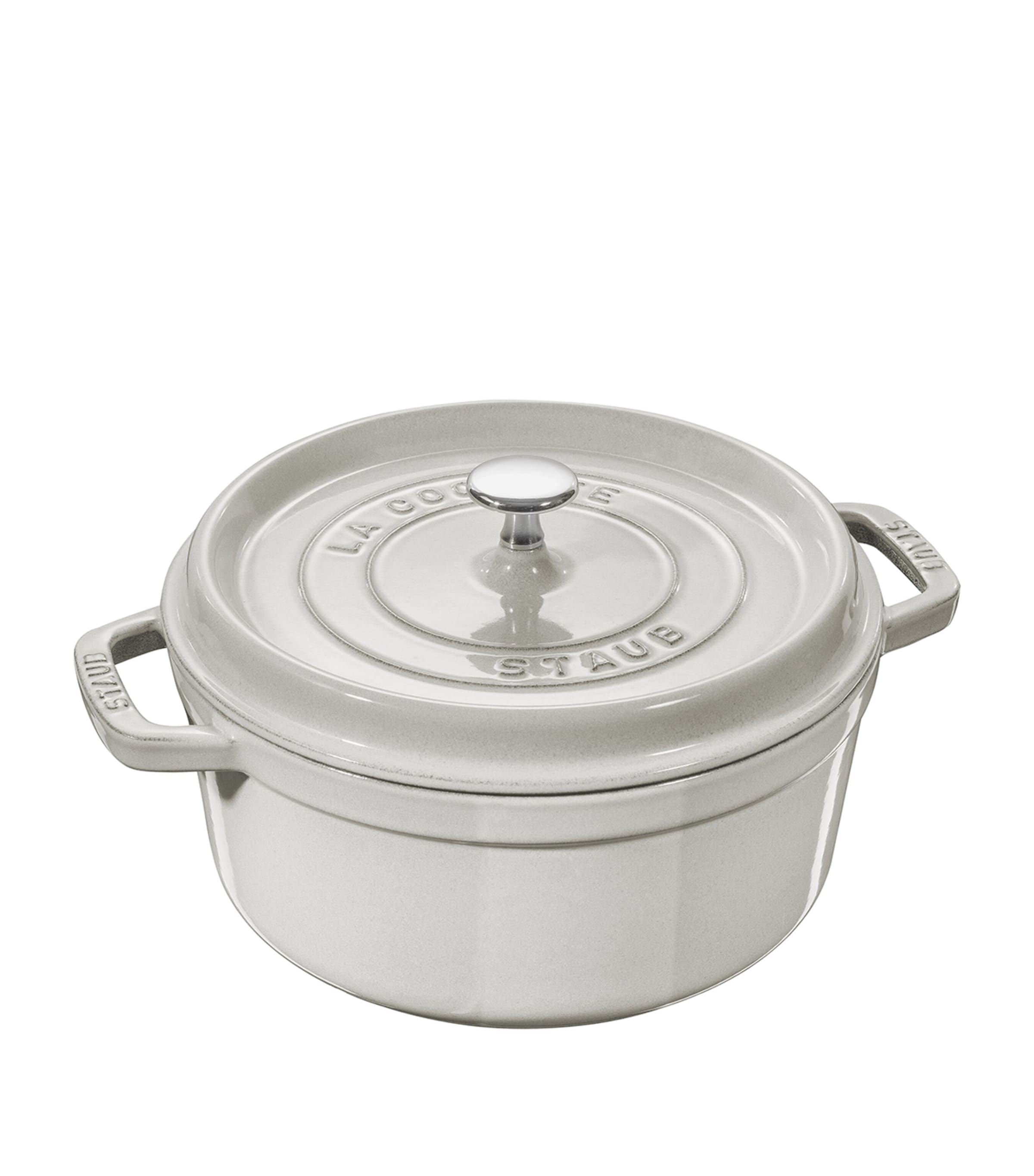 Staub Round Cocotte In Gray