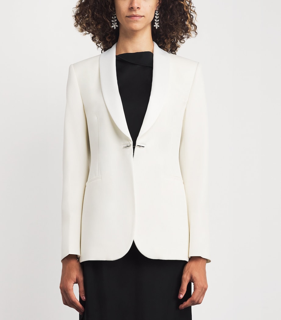 Wool Shawl-Collar Jacket WHITE Image 3