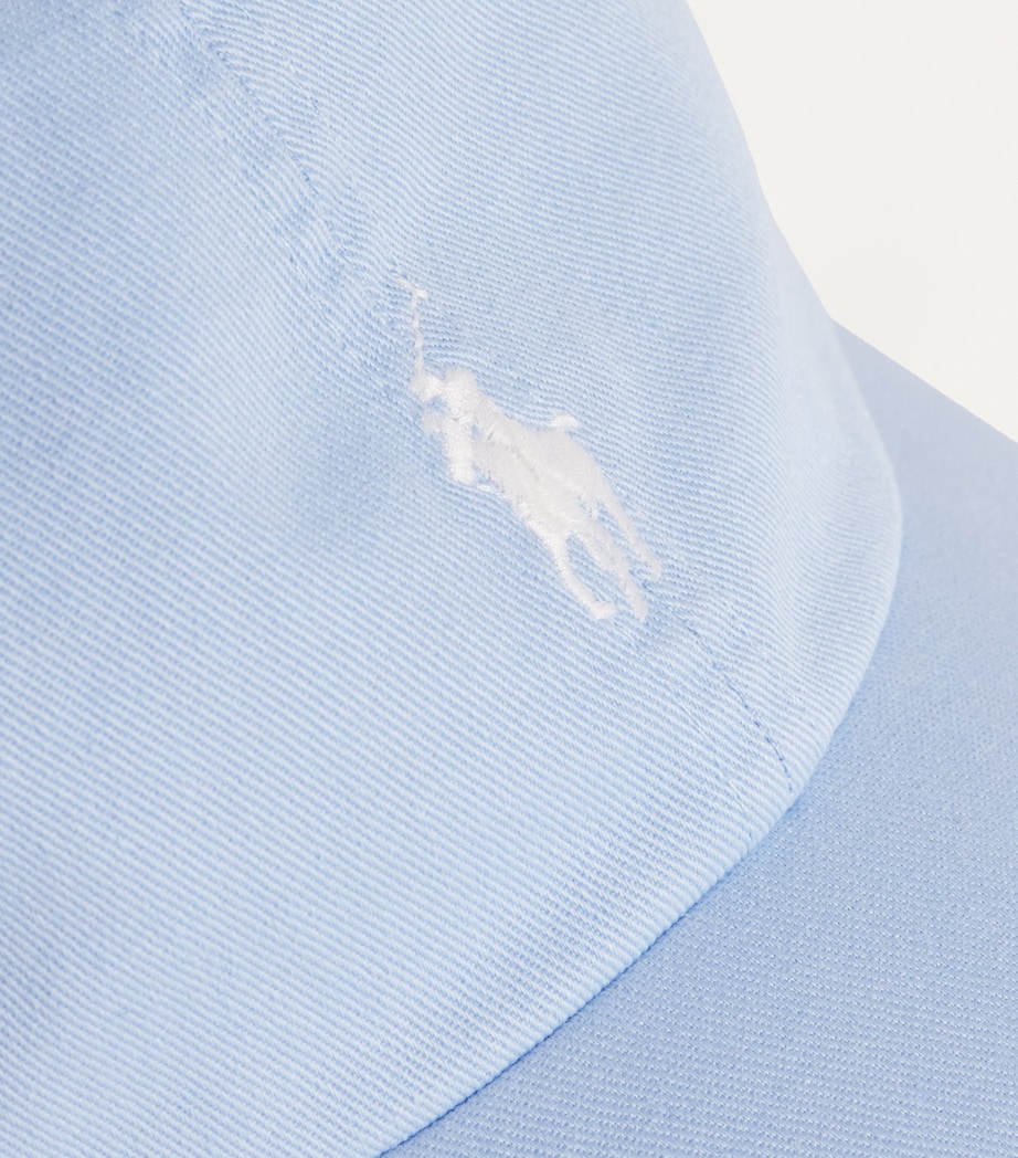 Cotton Polo Pony Baseball Cap BLUE Image 4