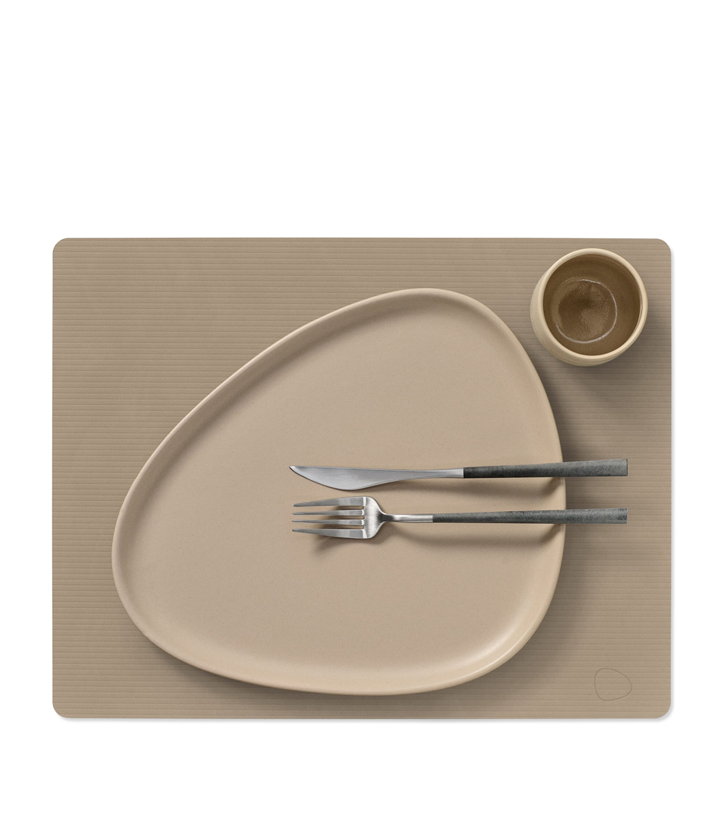 Large Square Corduroy Placemat (Set of 4) CLAY BROWN Image 2