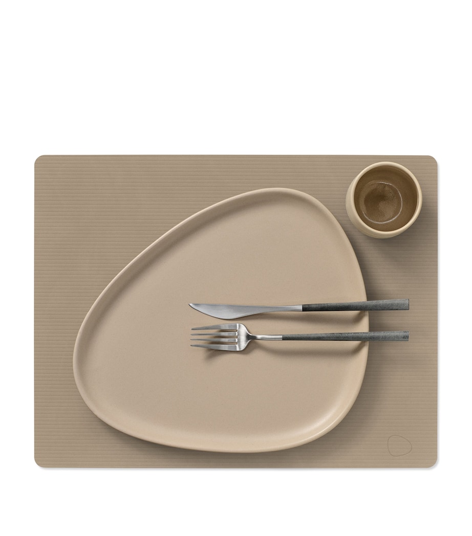 Large Square Corduroy Placemat (Set of 4) CLAY BROWN Image 2