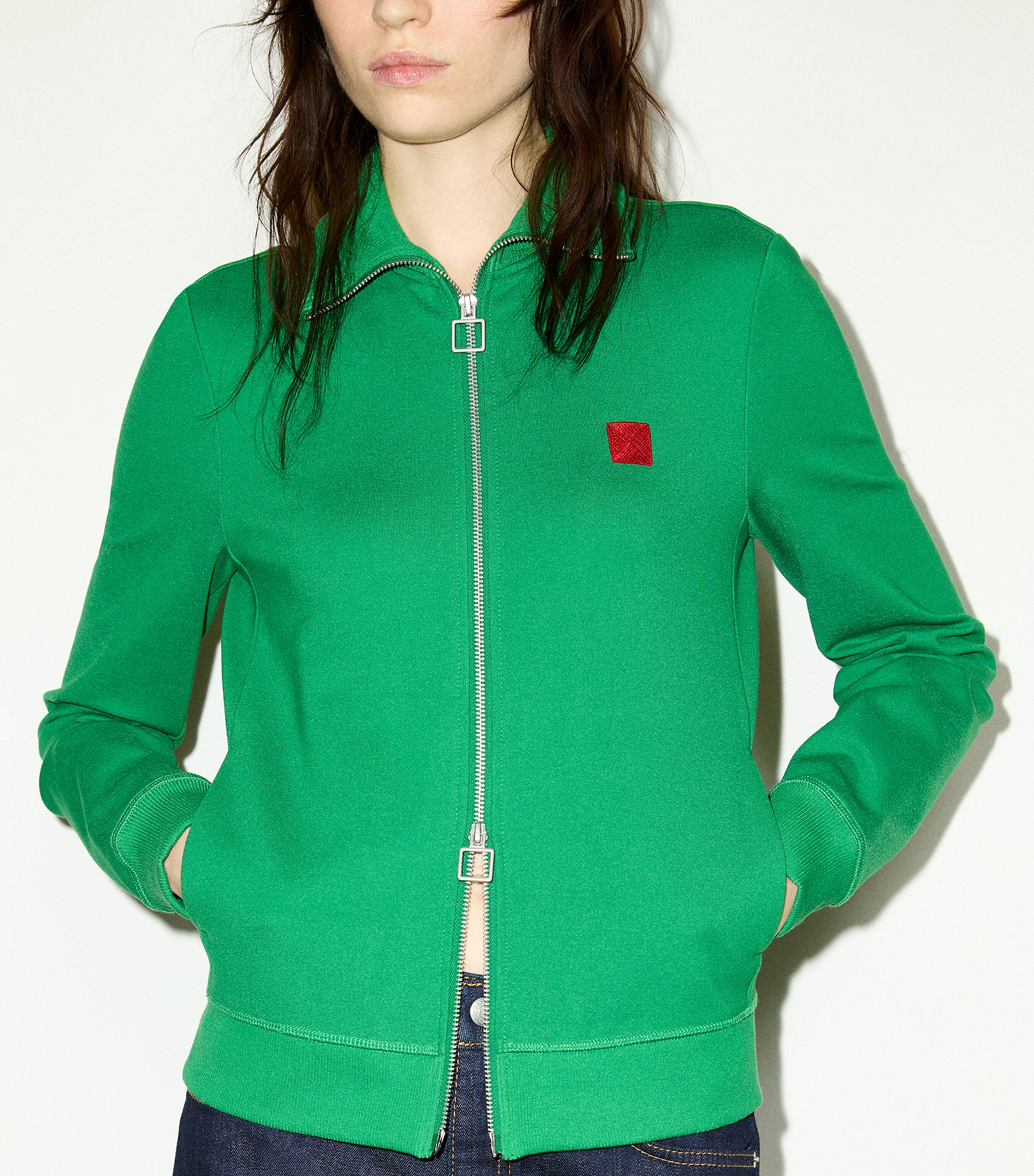 MAX&Co. Womens Cotton Track Jacket Green Image 5