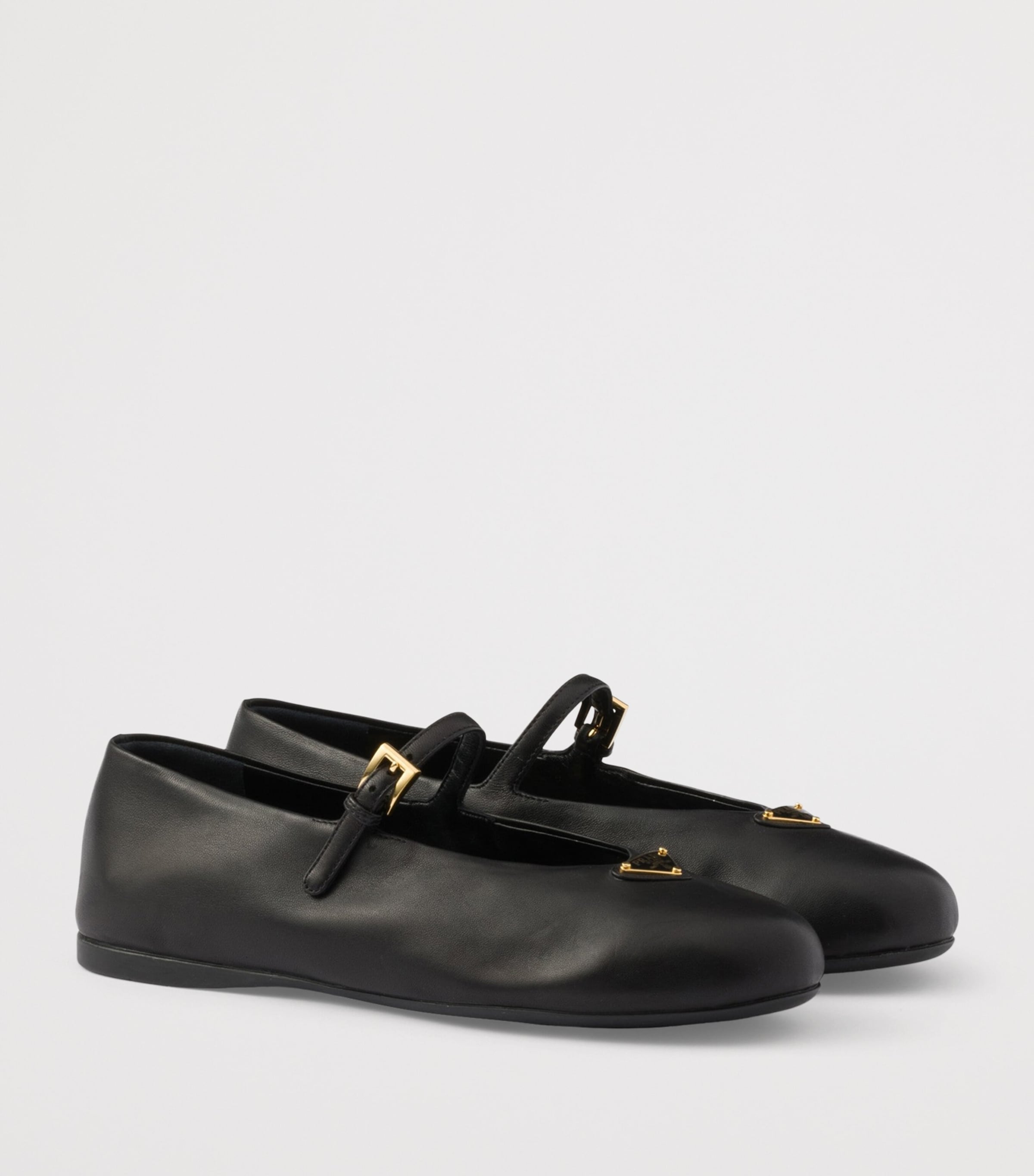 Prada Nappa Leather Ballet Flats Black Image 2