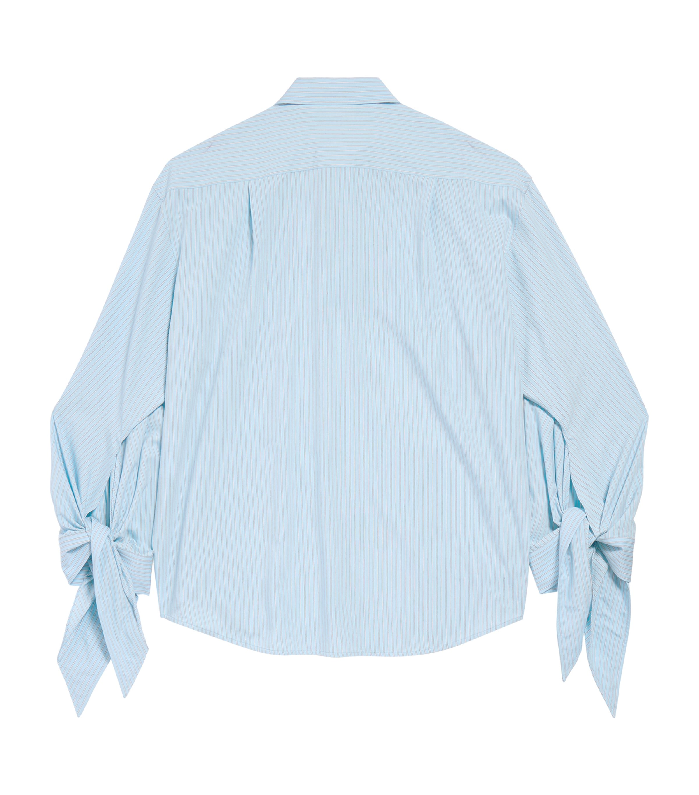 Balenciaga Womens Cotton-Blend Knotted-Cuff Shirt Image 2