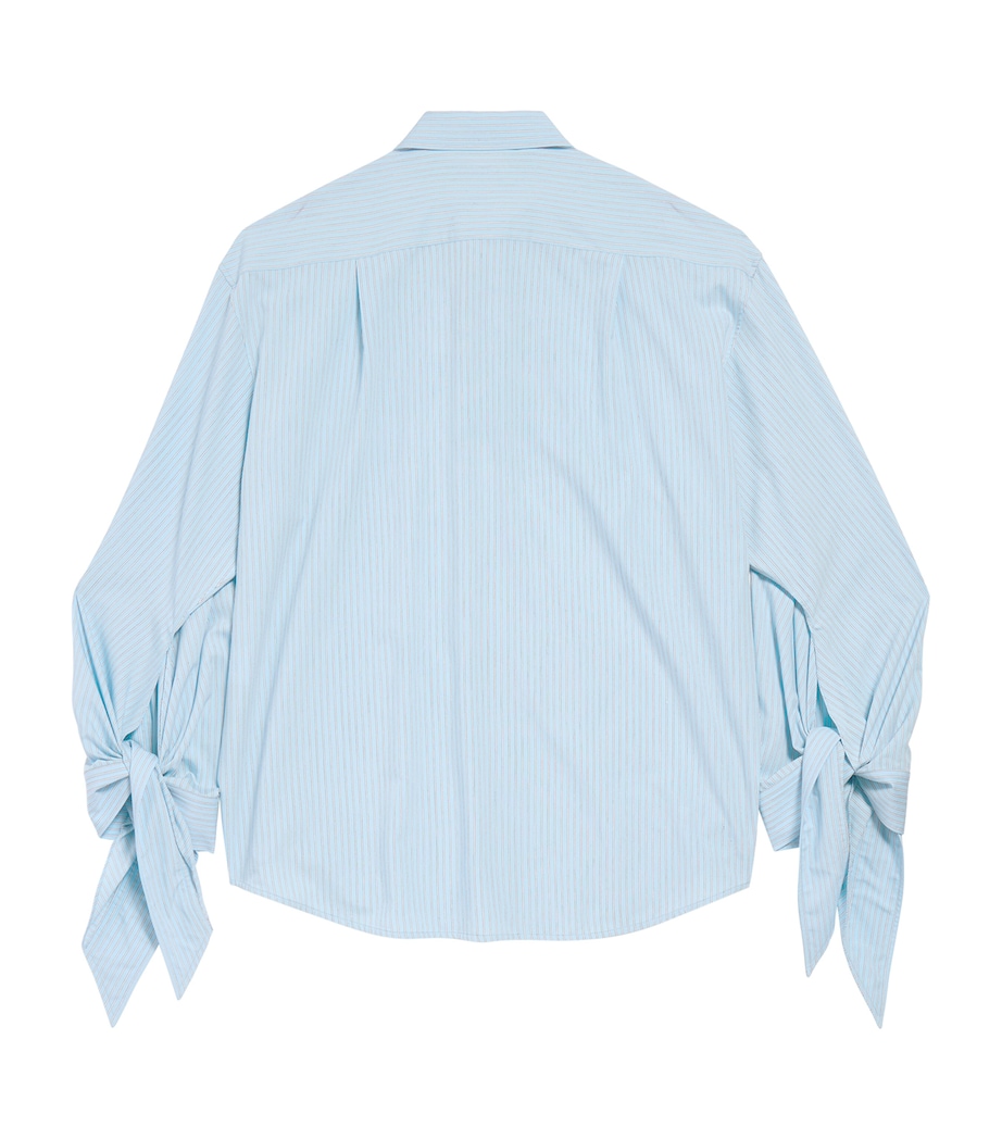 Balenciaga Womens Cotton-Blend Knotted-Cuff Shirt Image 2