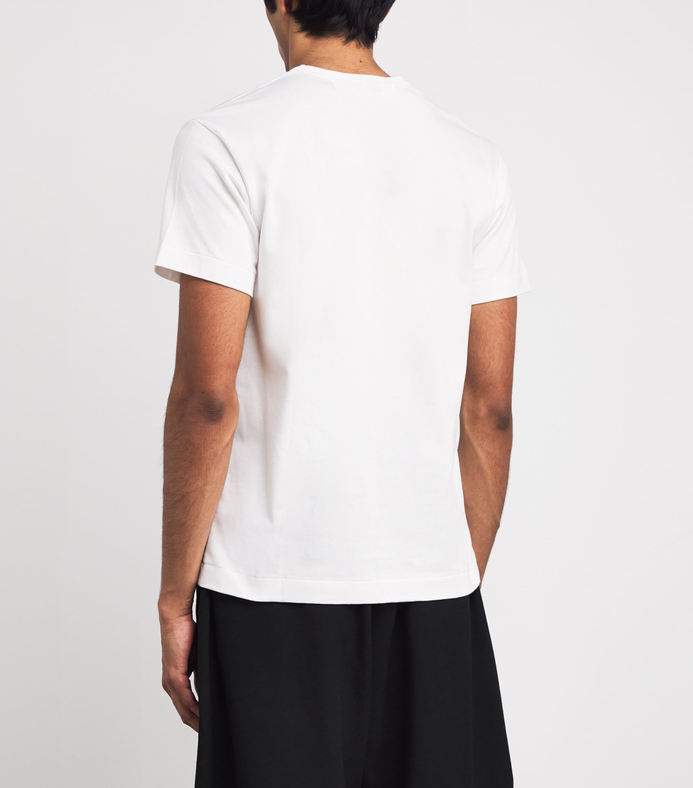 Comme Des Garçons Play Mens Camouflage Double Heart T-Shirt White Image 4