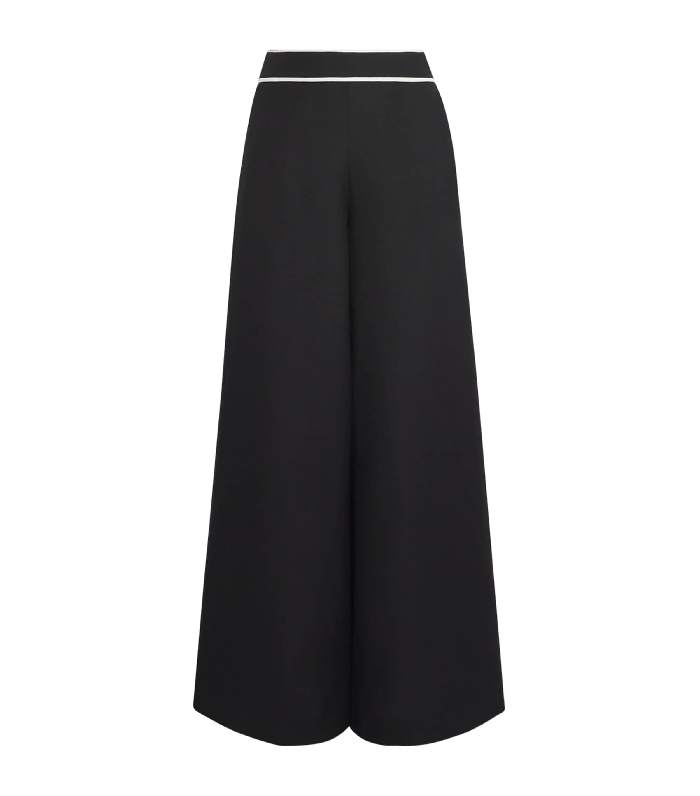 Simkhai Contrast Wide-leg Heidi Trousers In Black