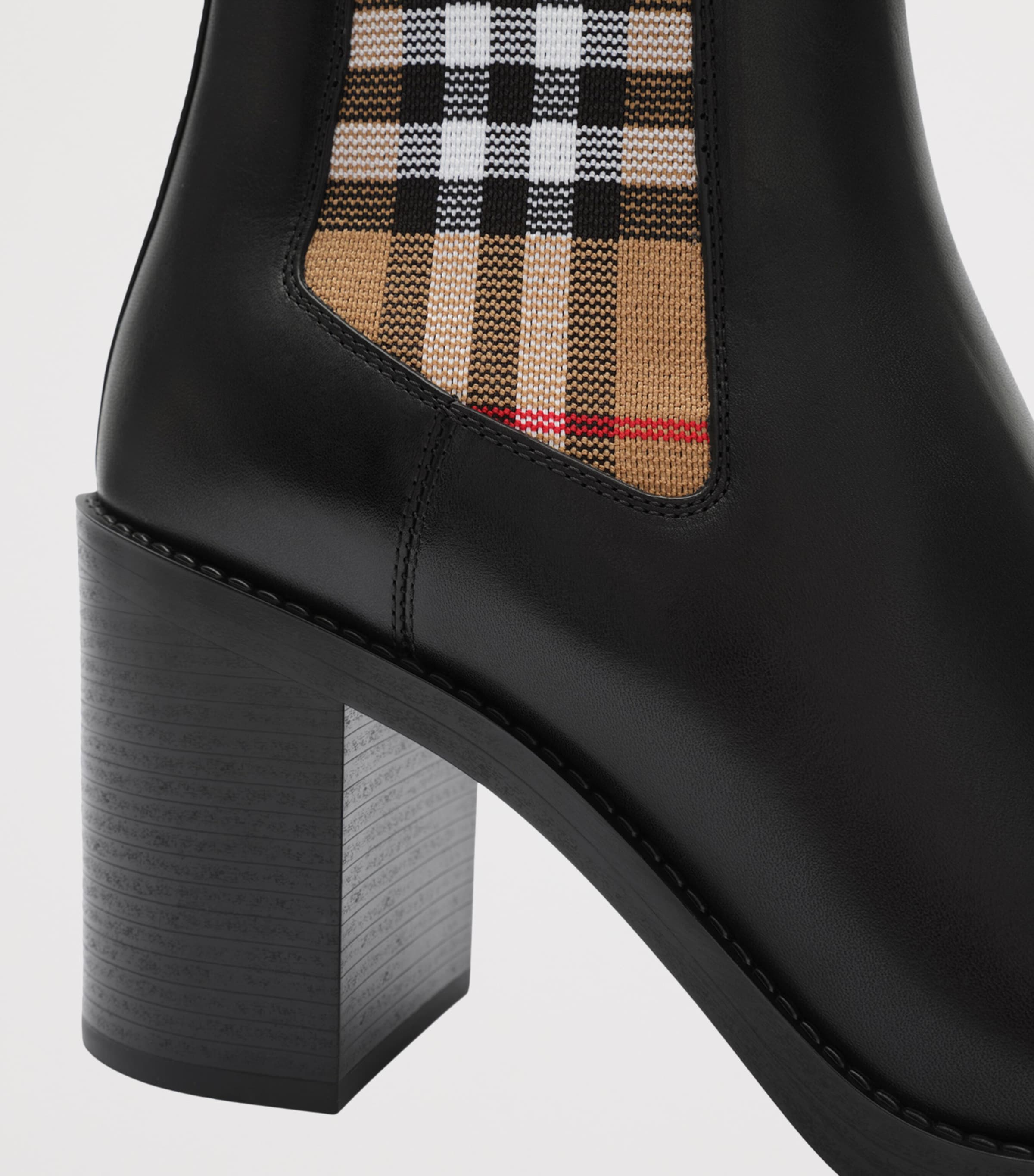 Burberry Leather Hampstead Heeled Boots 70 Black Image 6
