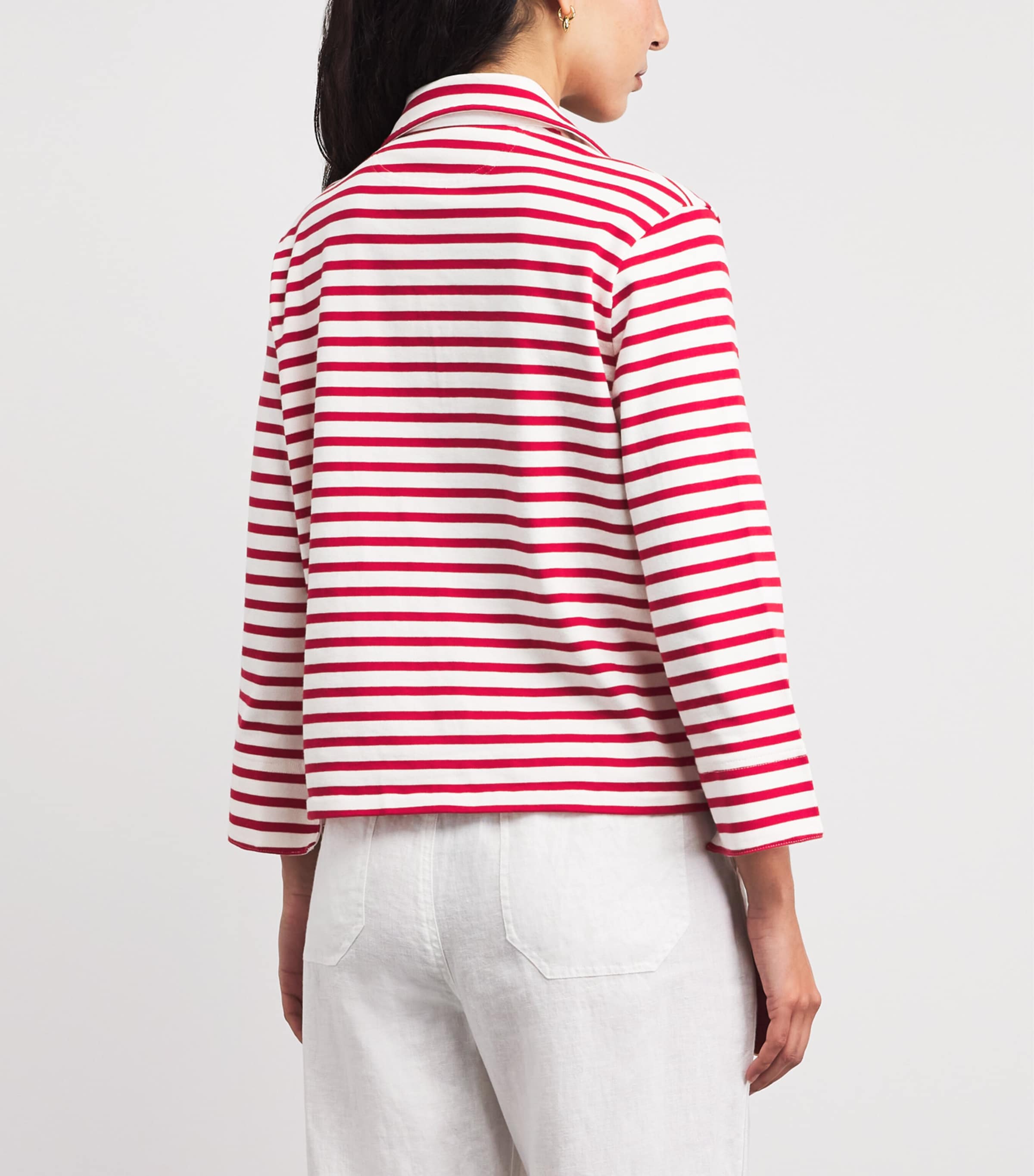 Polo Ralph Lauren Womens Cotton Stripe Rugby Shirt Rd/dckwsh Wht Image 5