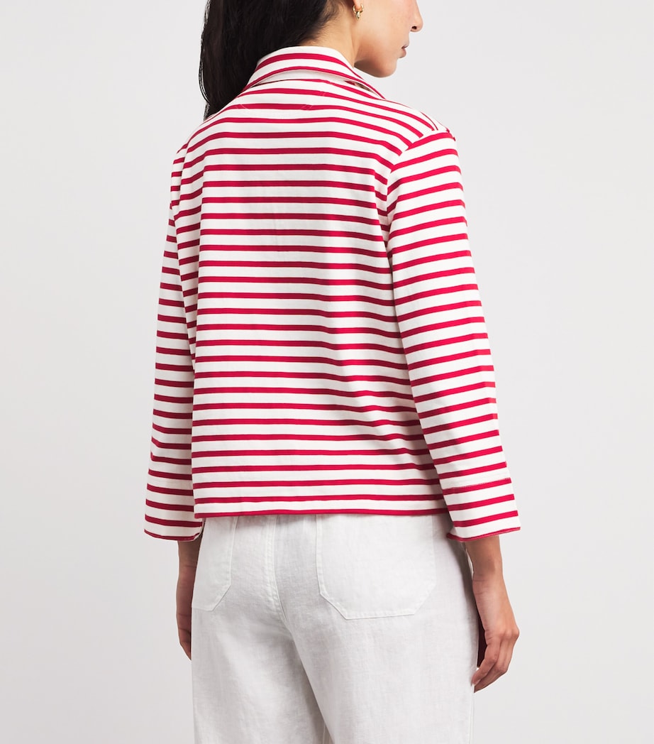 Polo Ralph Lauren Womens Cotton Stripe Rugby Shirt Rd/dckwsh Wht Image 5