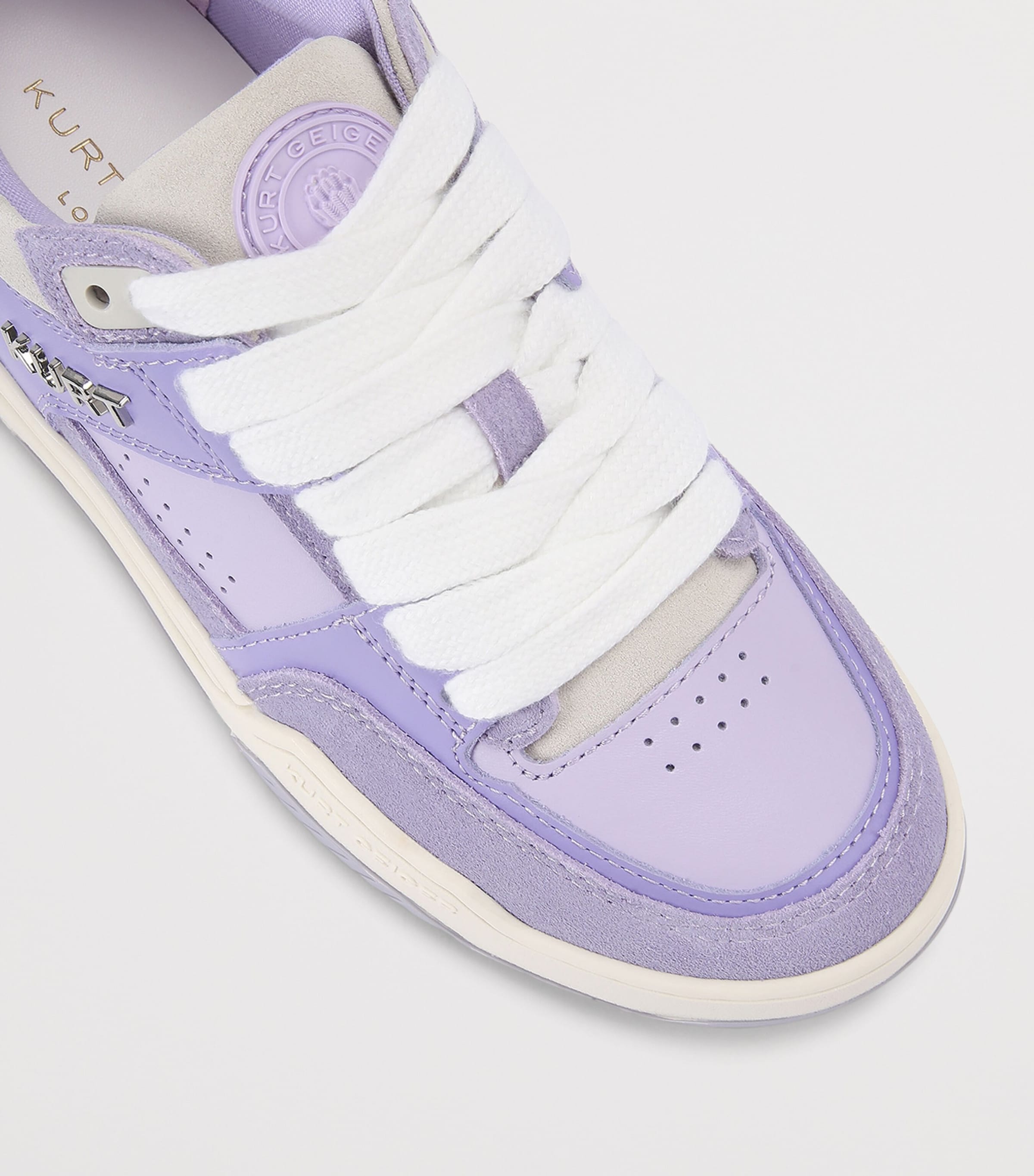 Kurt Geiger London Leather Hatton Sneakers Lilac Image 2