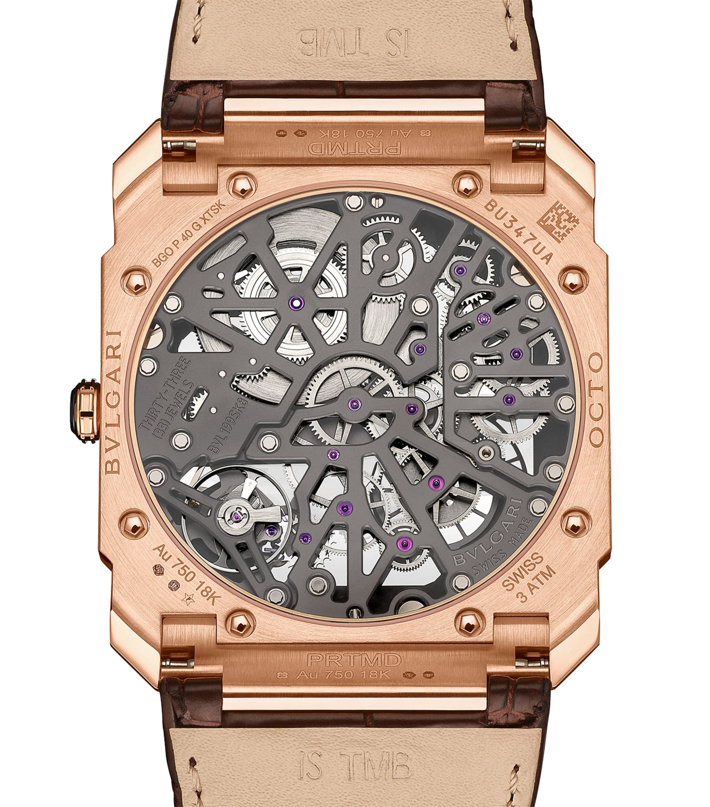 Rose Gold Octo Finissimo Skeleton 8 Days Watch 40mm BLACK Image 4