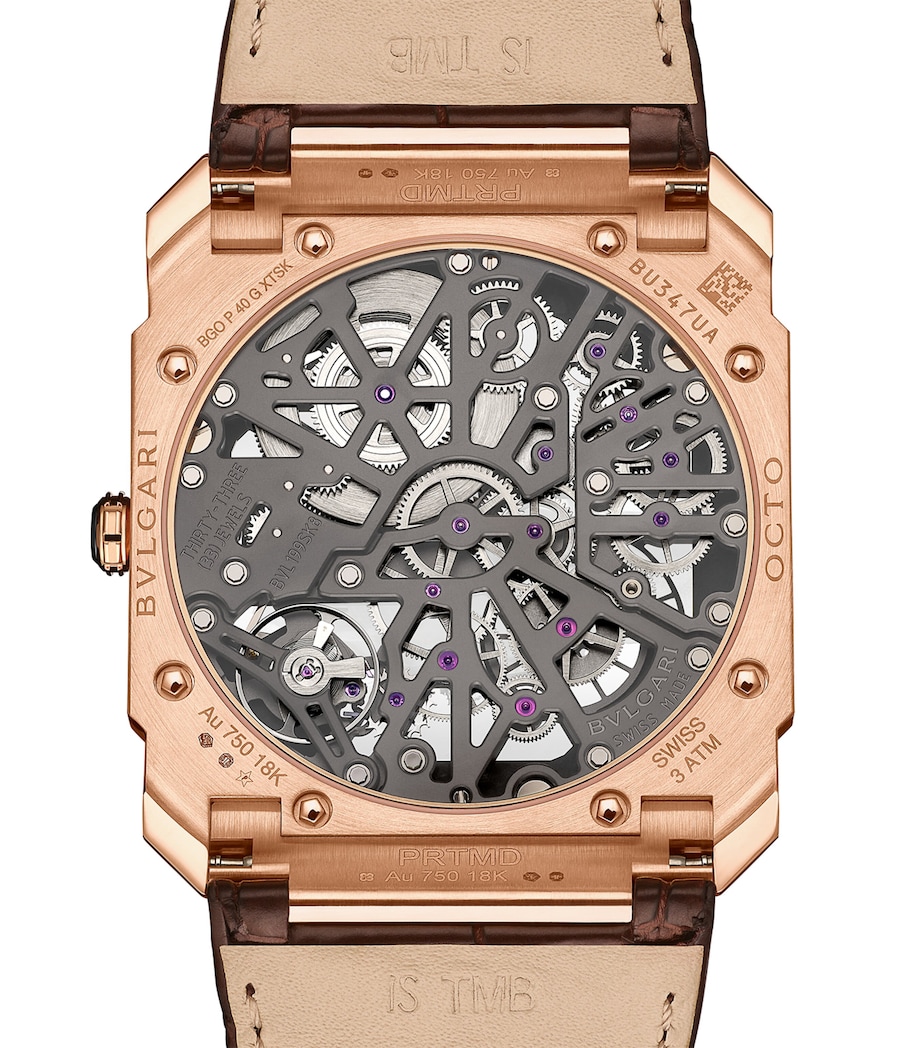 Rose Gold Octo Finissimo Skeleton 8 Days Watch 40mm BLACK Image 4