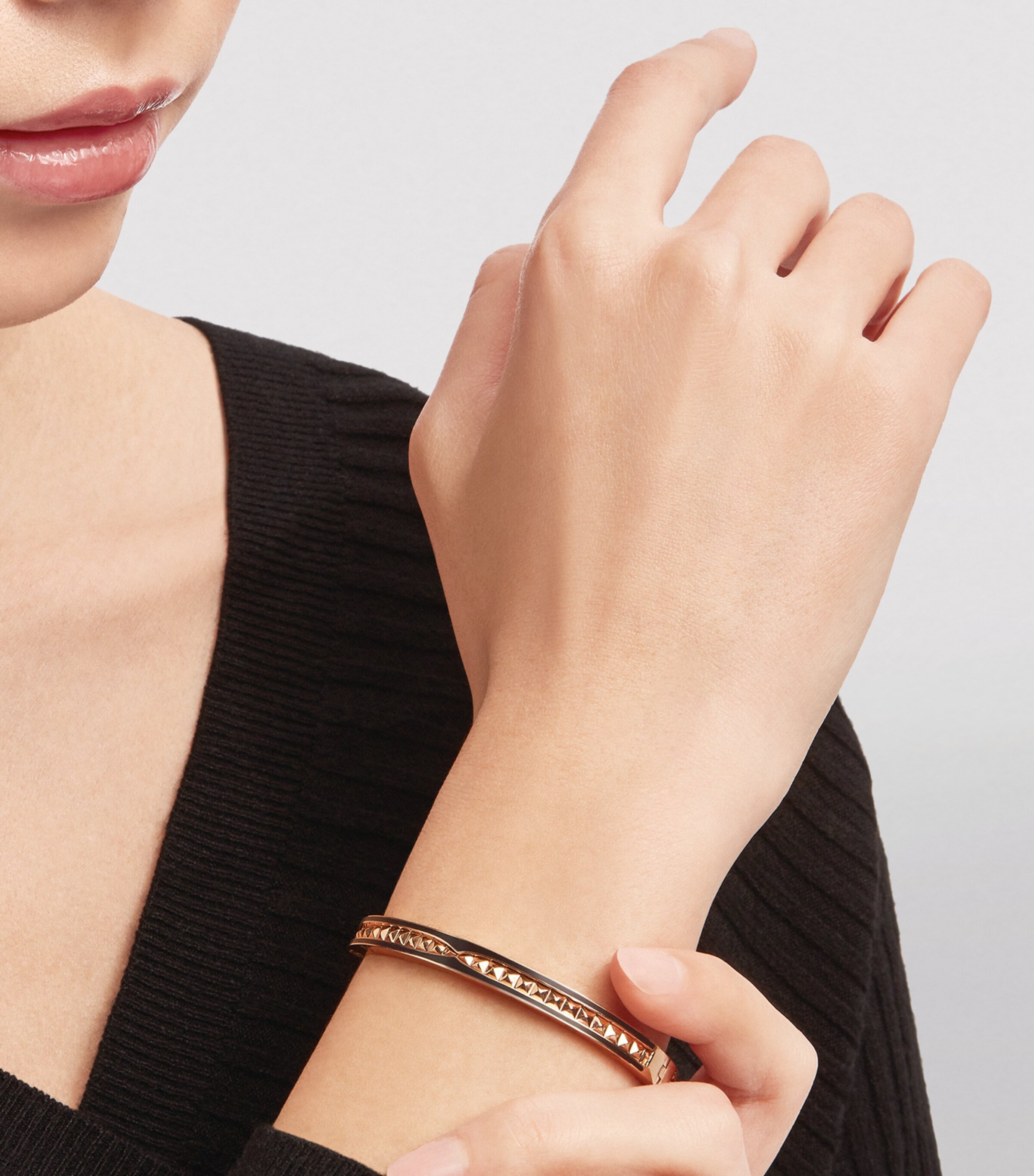 Rose Gold And Ceramic B.zero1 Bangle PINK GOLD Image 4