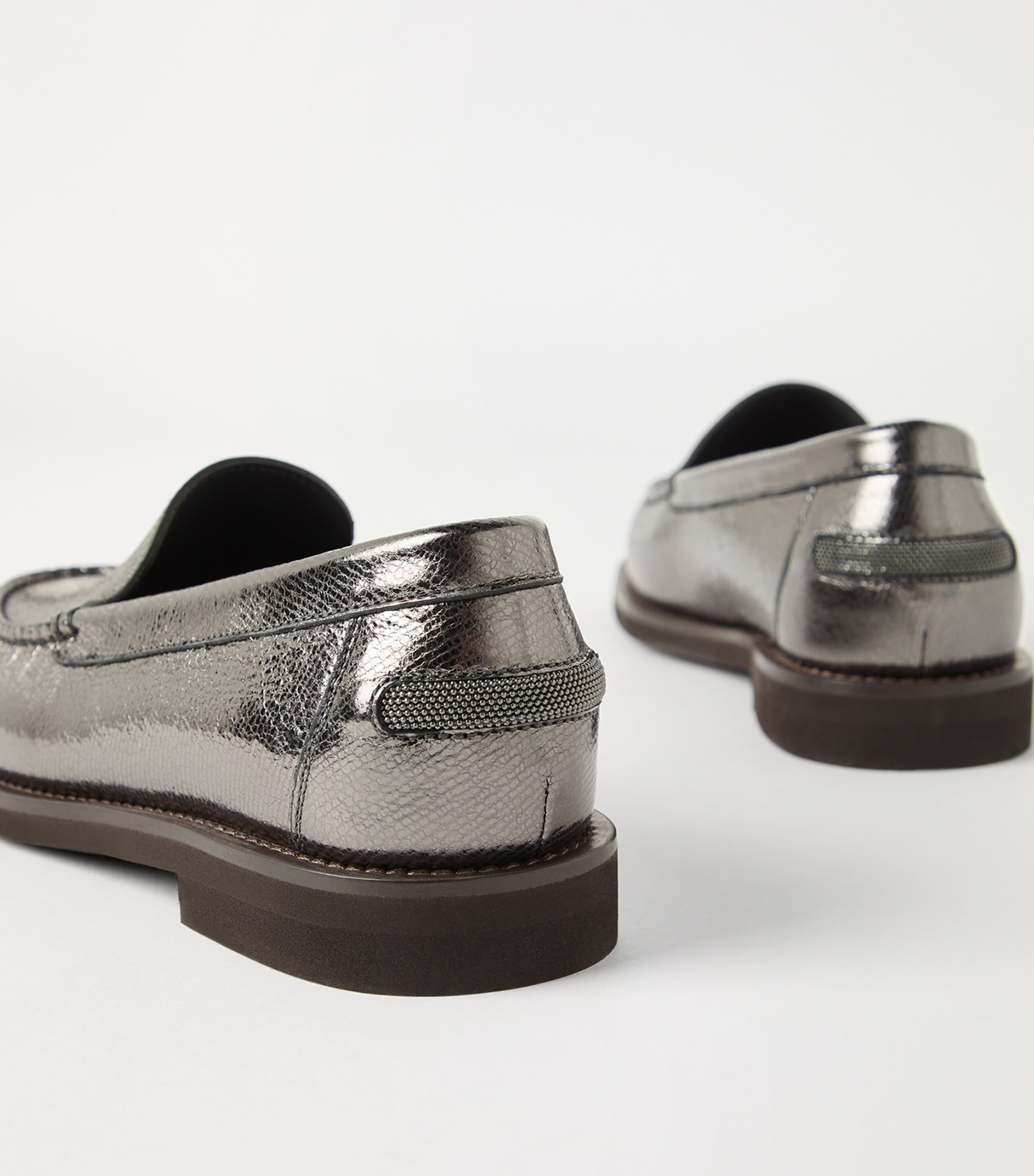 Lamé Calfskin Penny Loafers C4217 Image 2
