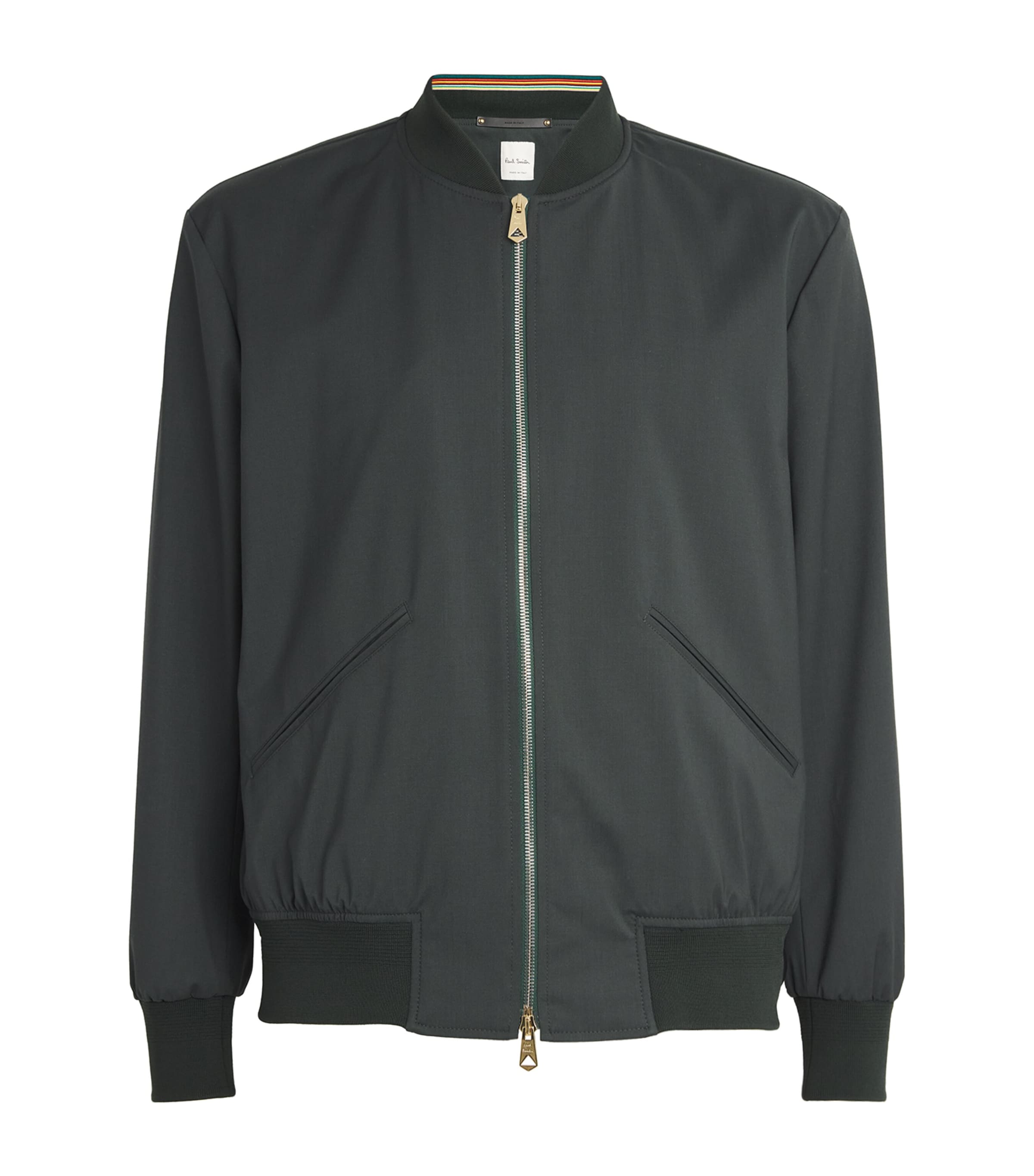 Paul Smith Wool Bomber Jacket In Black