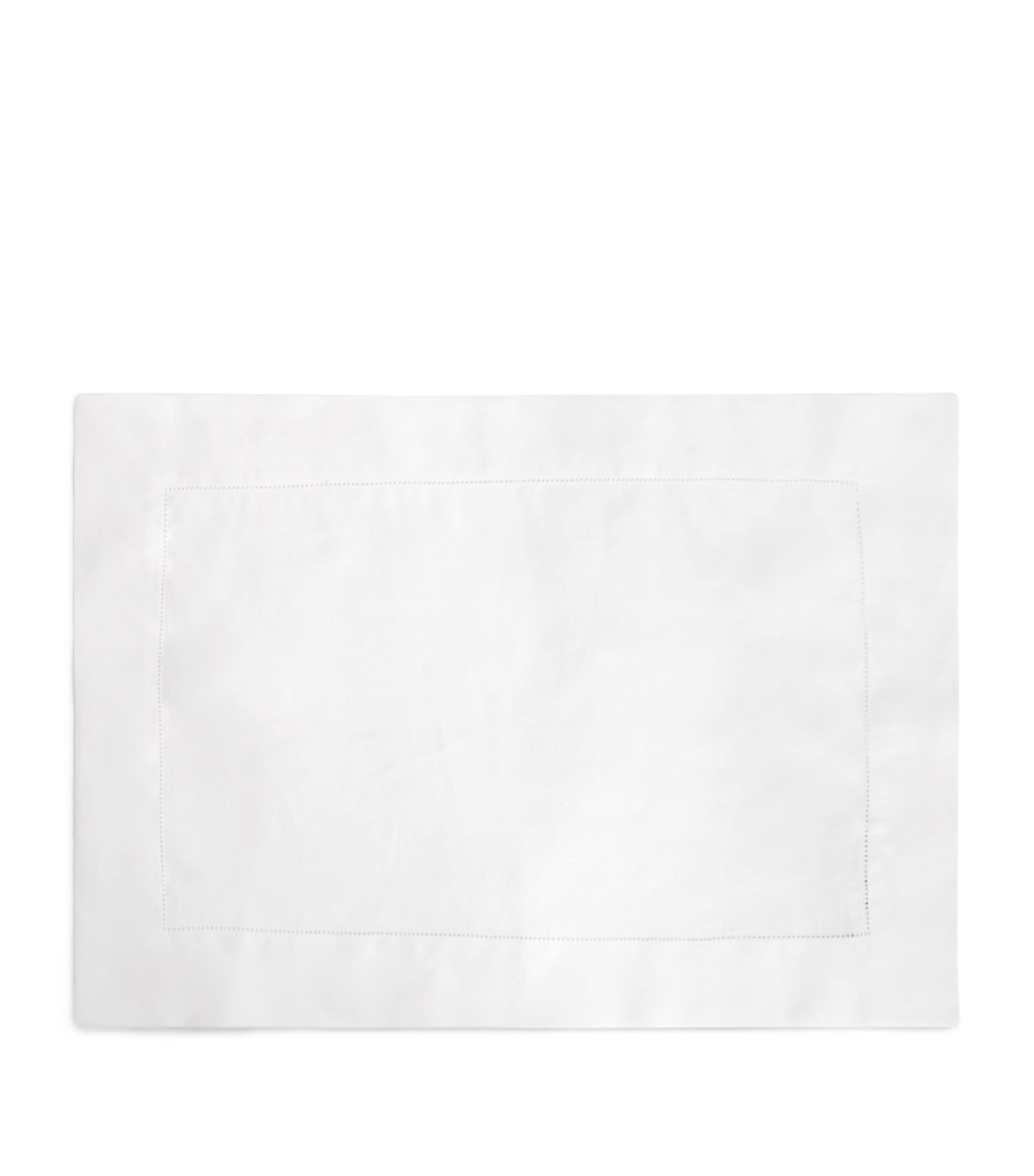 Thomas Ferguson Hemstitch Edge Placemat In White
