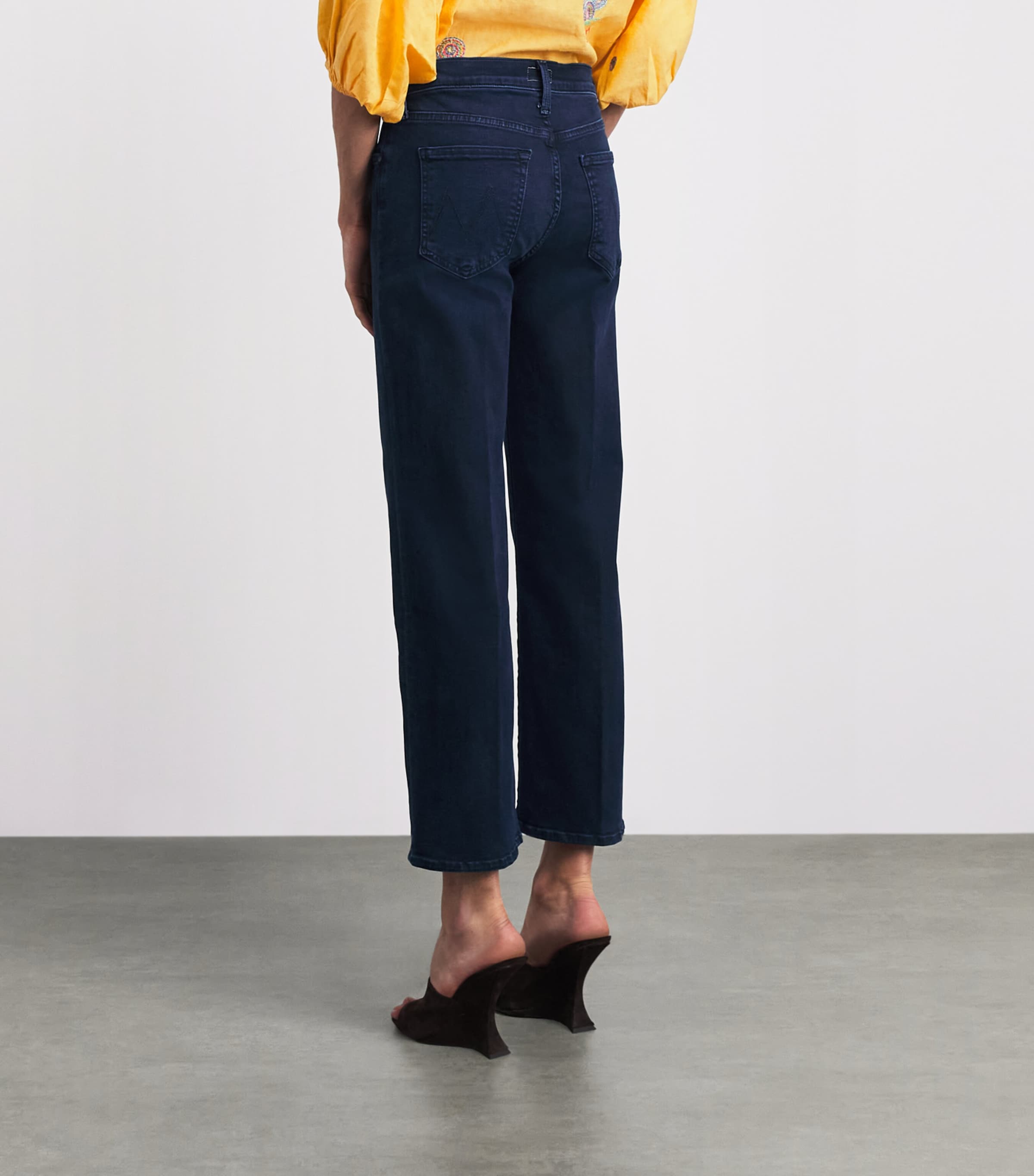 MOTHER Womens The Rambler Zip Ankle Jeans Chip On My Shoulder Image 5