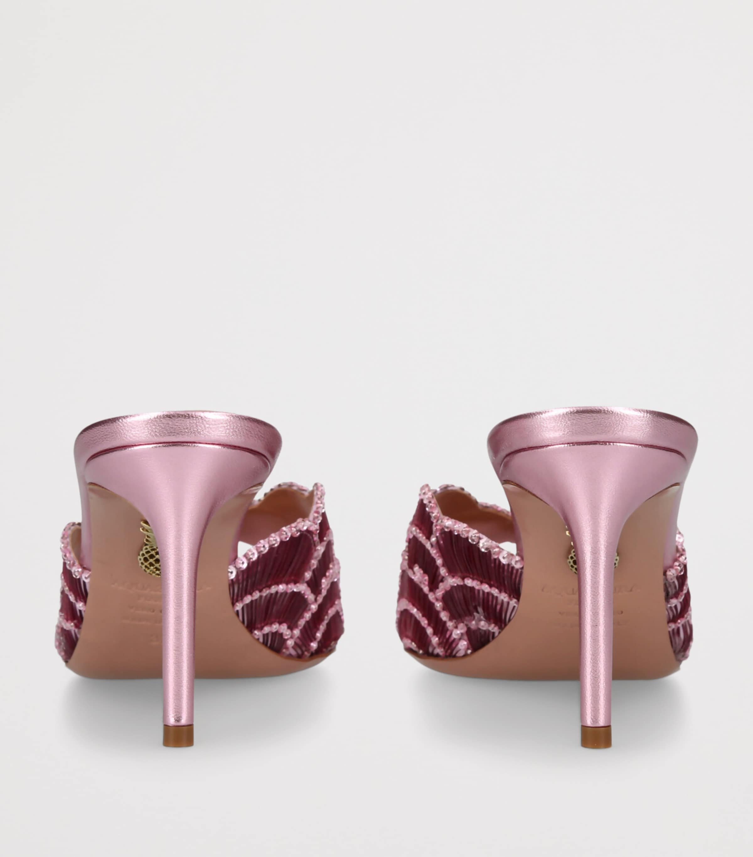 Leather Ce Soir Mules 75 PINK Image 2